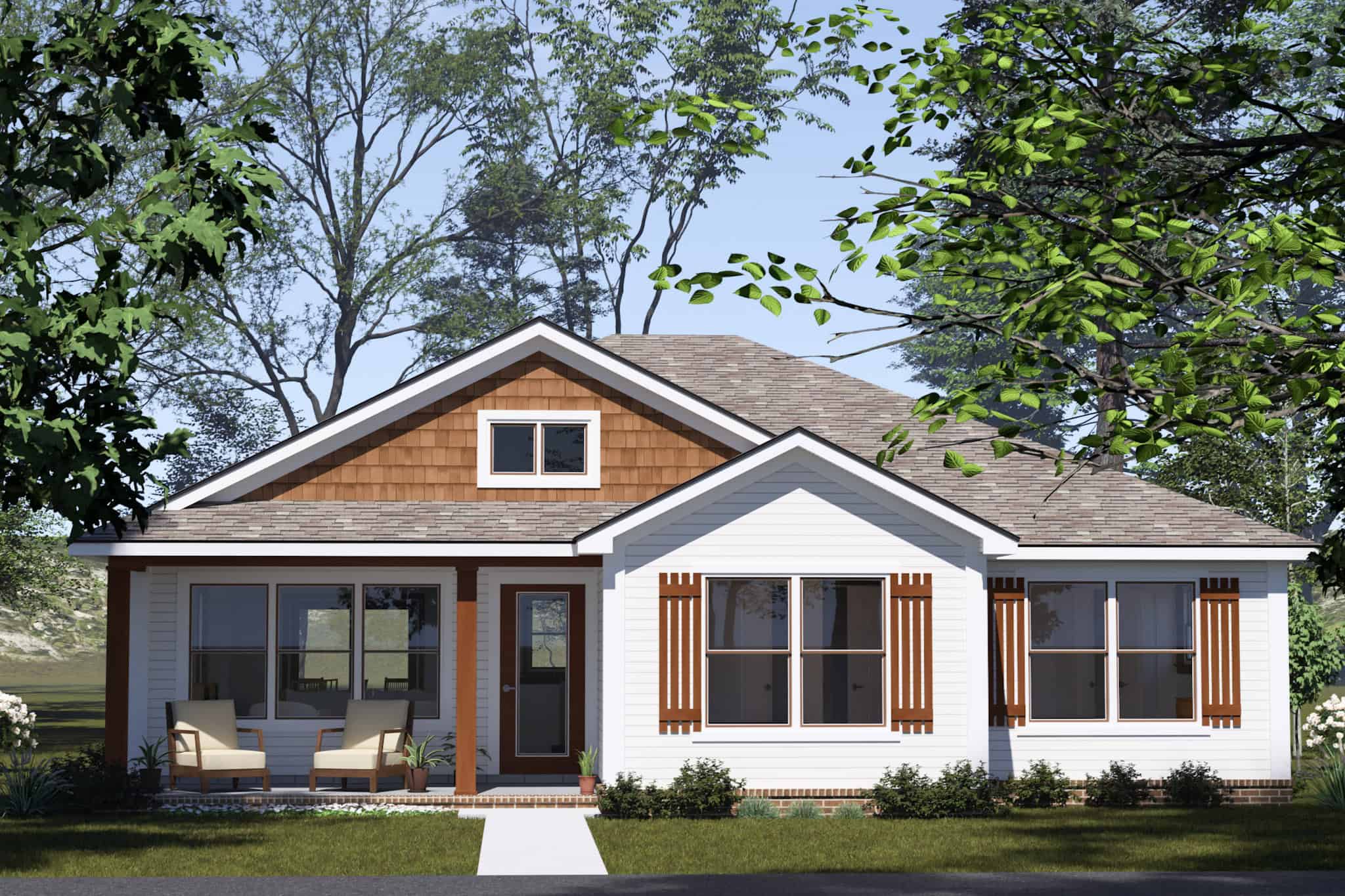 Front View of this 3-Bedroom,1304 Sq Ft Plan -178-1528