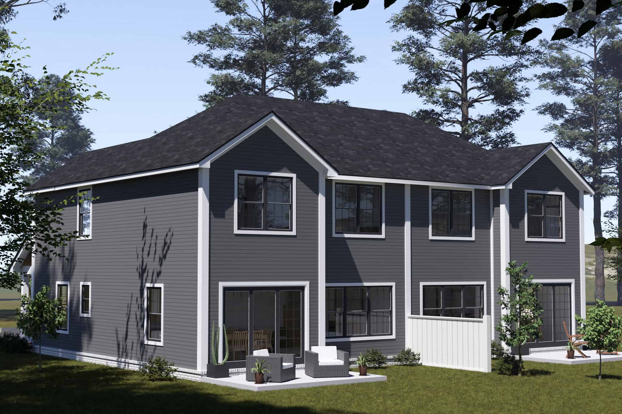 Rear View of this 8-Bedroom,3538 Sq Ft Plan -178-1529