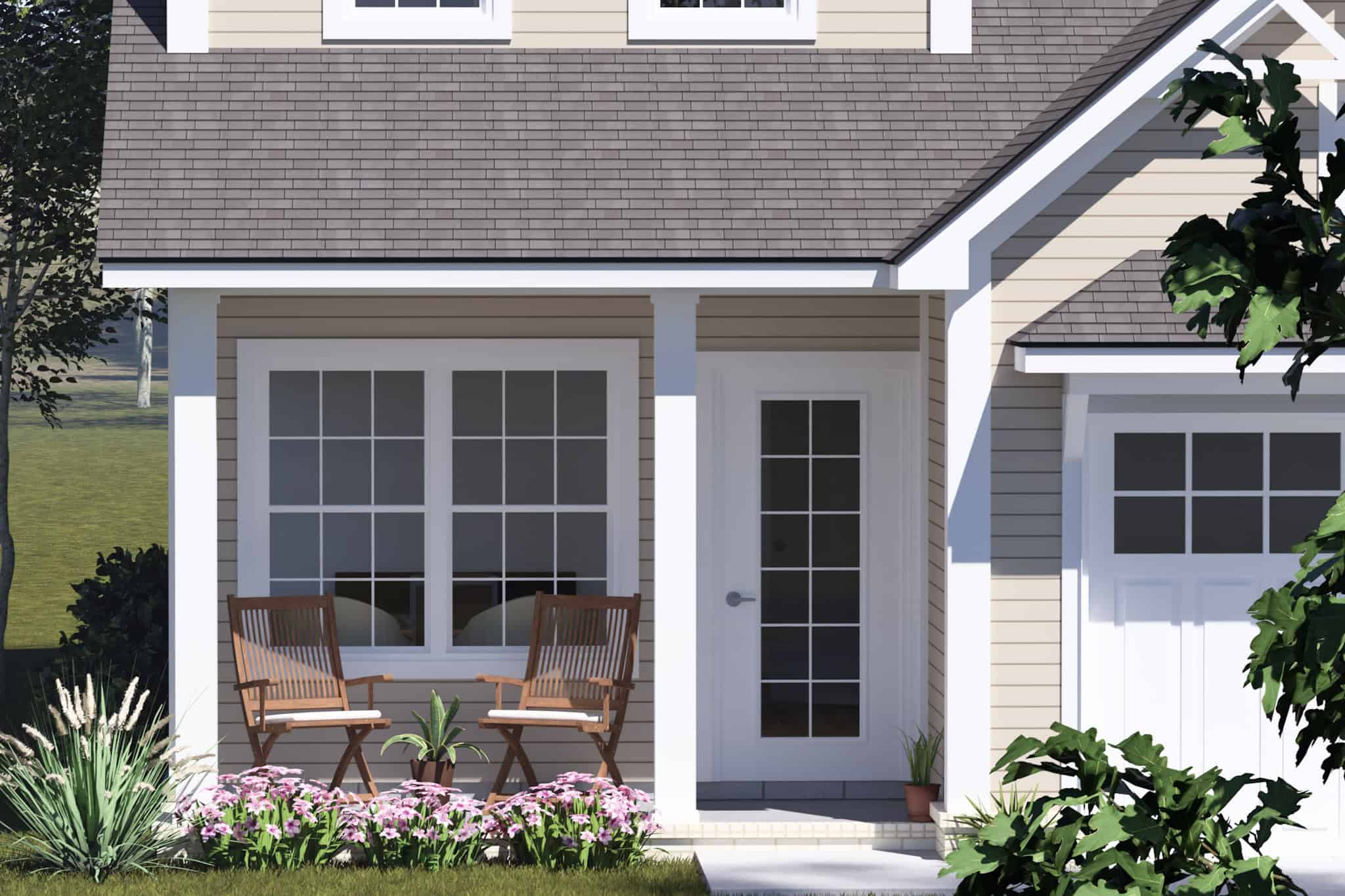 Front Door of this 3-Bedroom,1491 Sq Ft Plan -178-1532