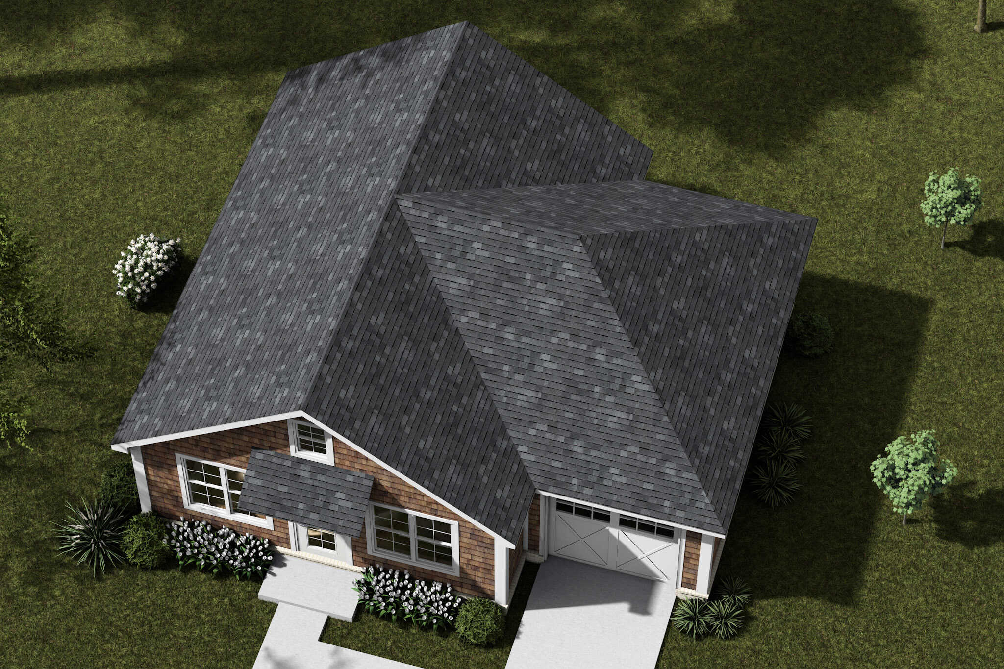 Aerial View of this 2-Bedroom,627 Sq Ft Plan -178-1533
