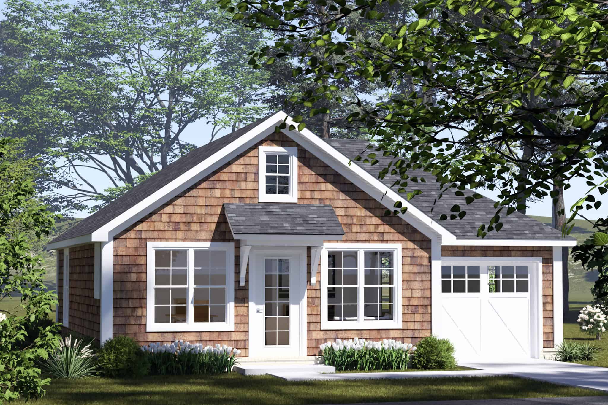 Front View of this 2-Bedroom,627 Sq Ft Plan -178-1533