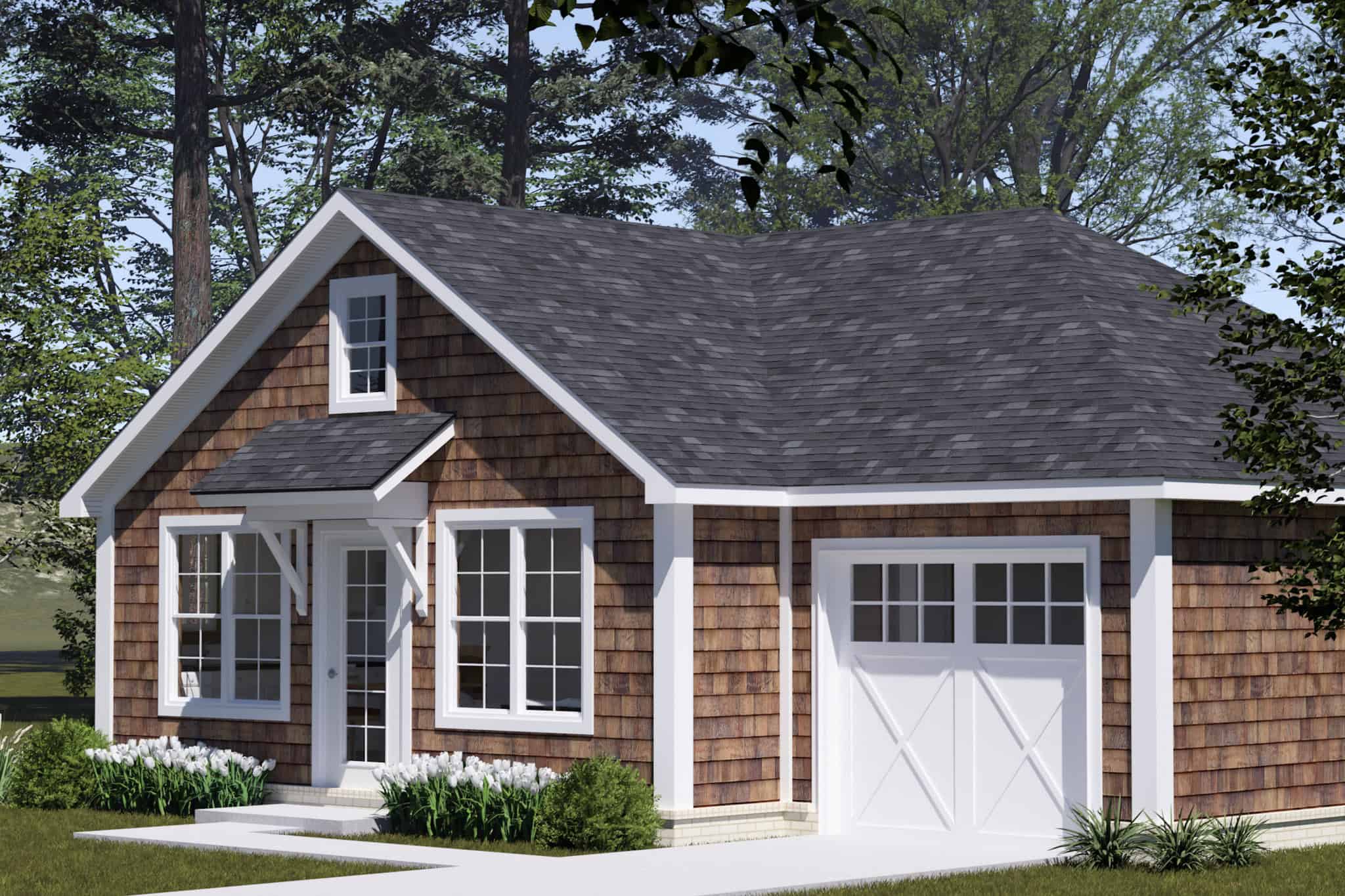 Right Side View of this 2-Bedroom,627 Sq Ft Plan -178-1533