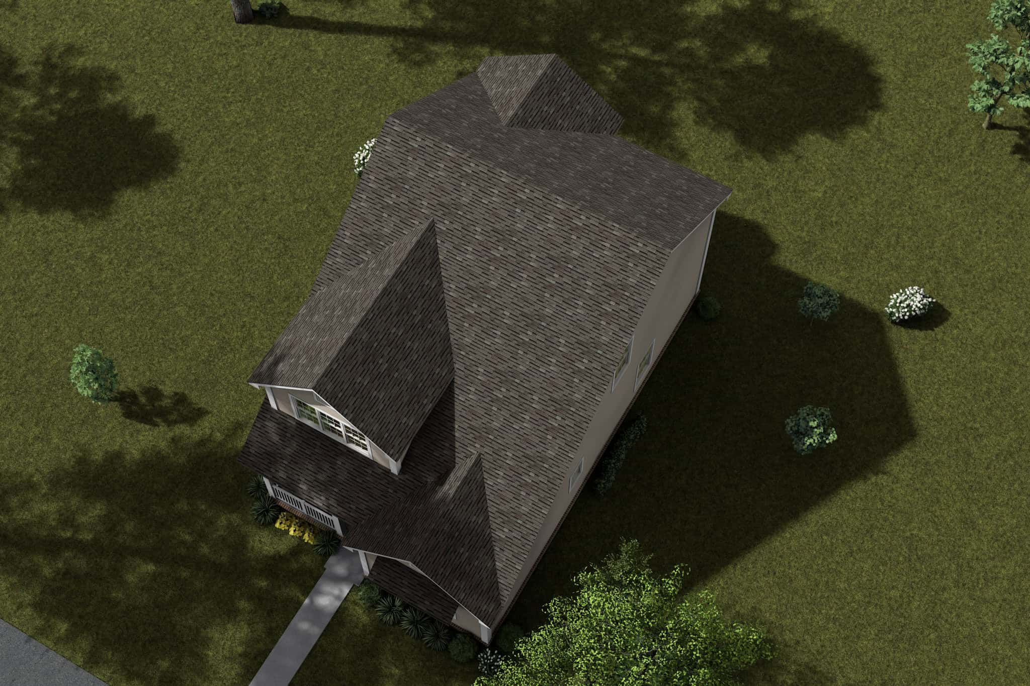 Aerial View of this 4-Bedroom,1769 Sq Ft Plan -178-1535