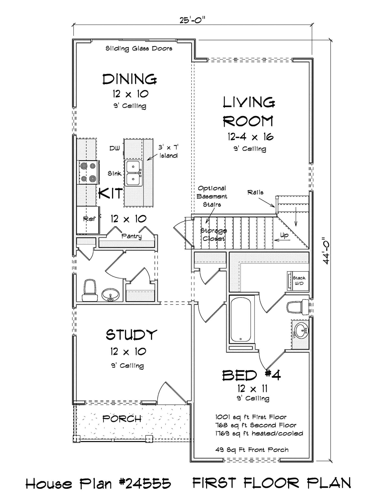 Main Level of Cottage Plan #178-1535