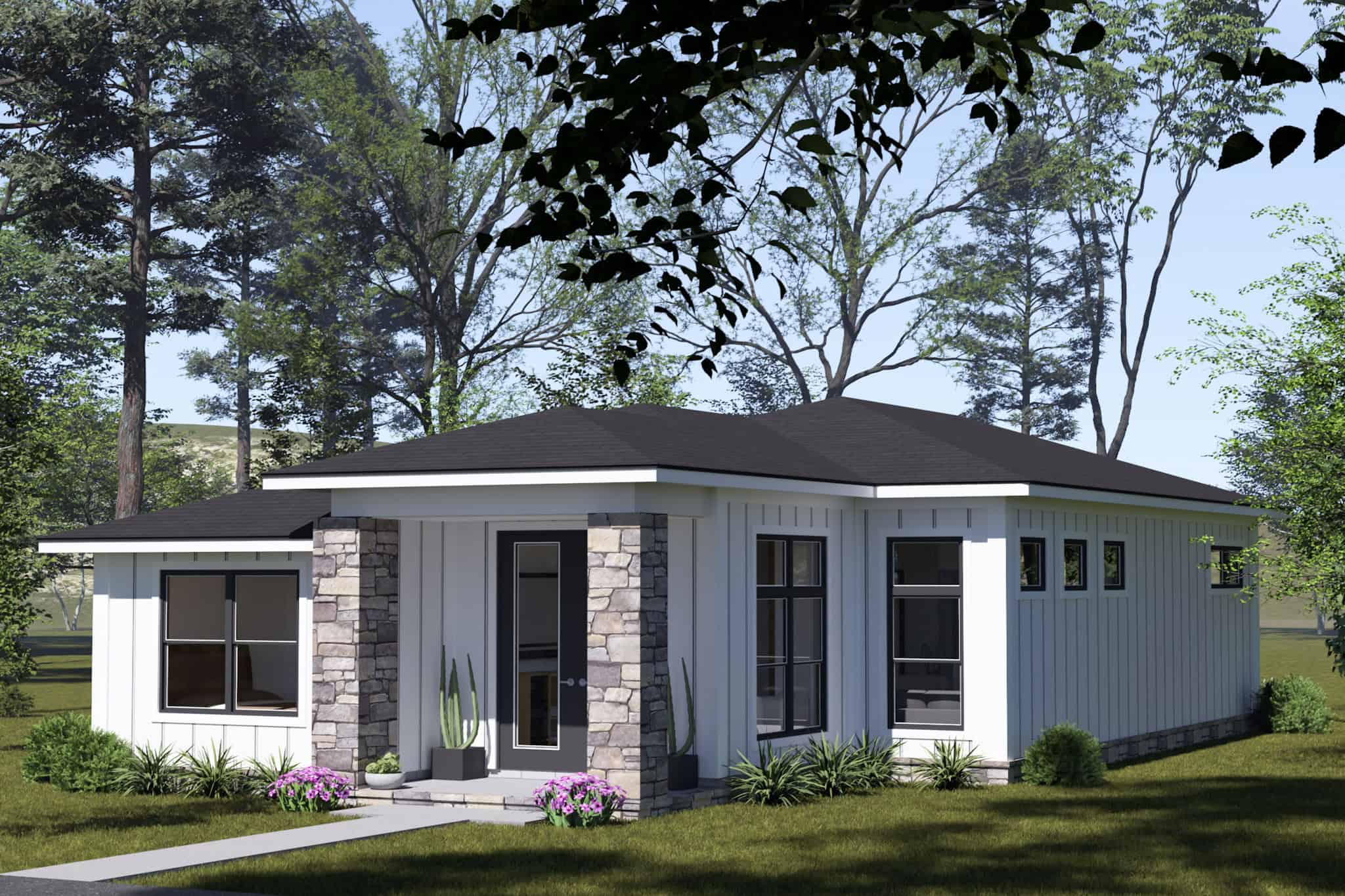Right Side View of this 3-Bedroom,1395 Sq Ft Plan -178-1536