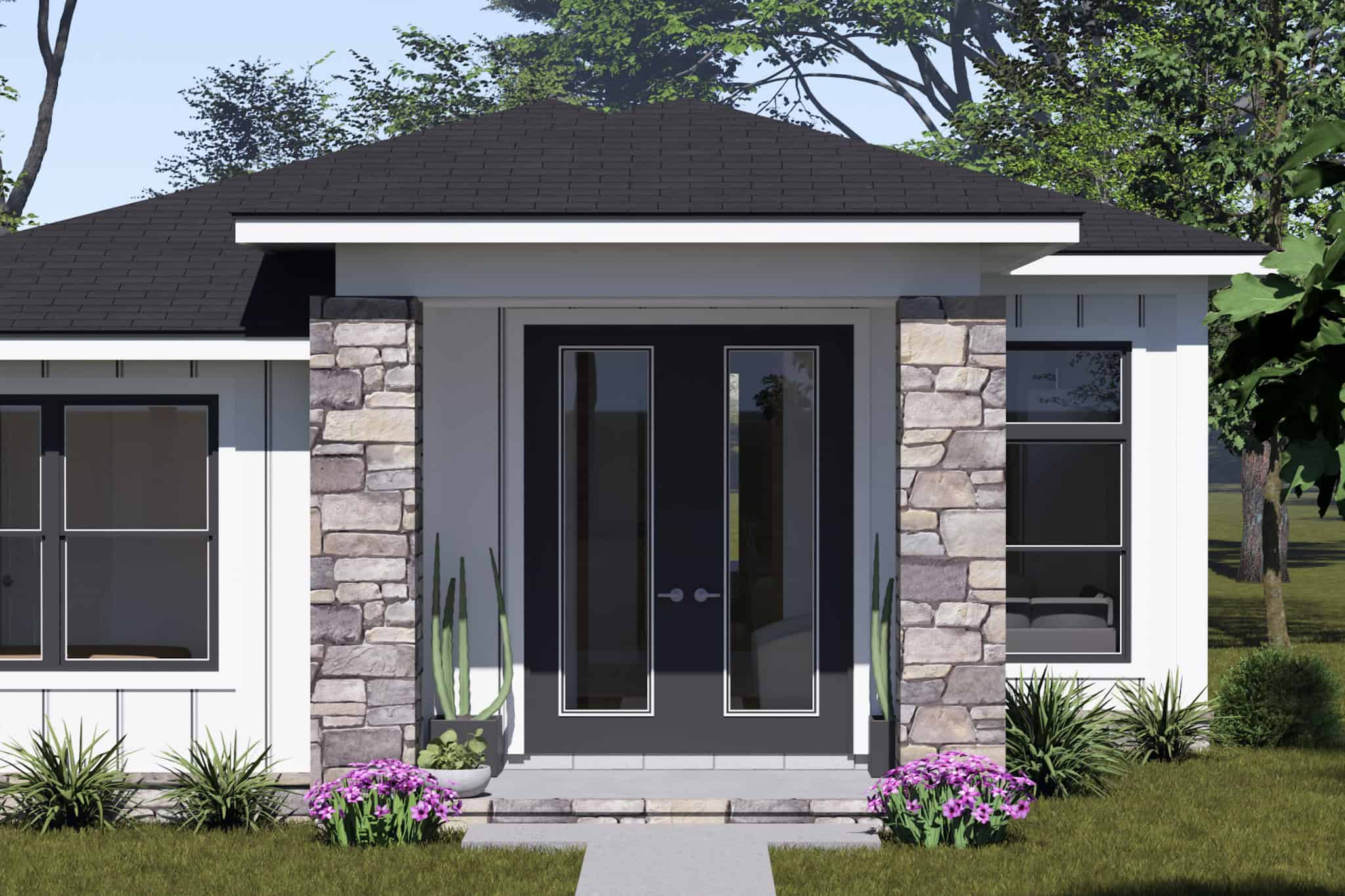 Front Door of this 3-Bedroom,1395 Sq Ft Plan -178-1536