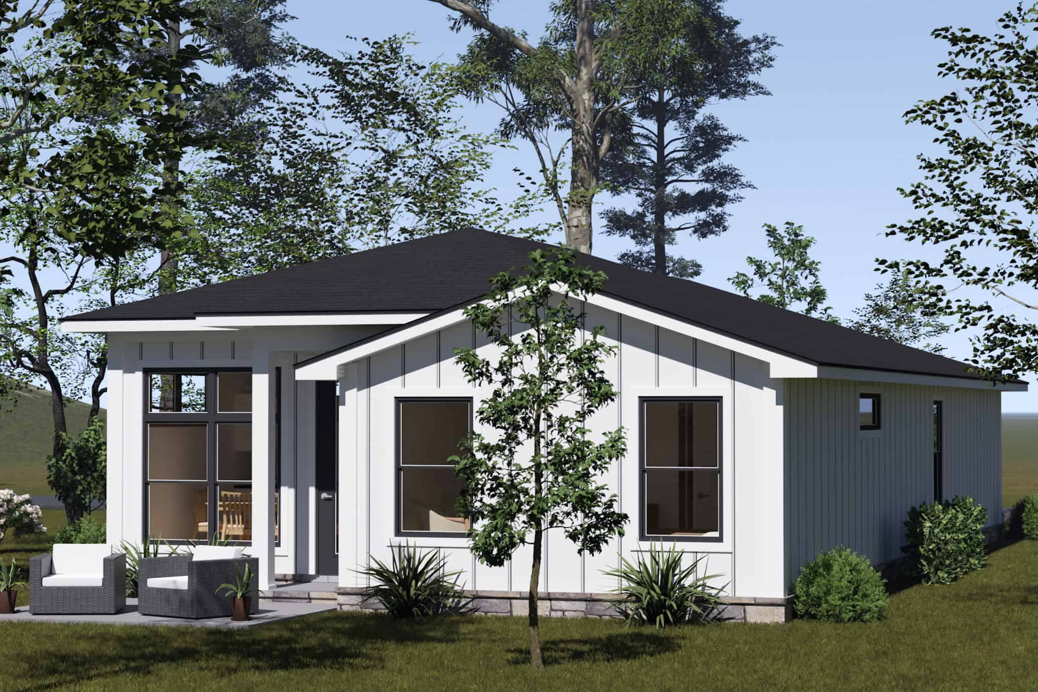 Rear View of this 3-Bedroom,1395 Sq Ft Plan -178-1536