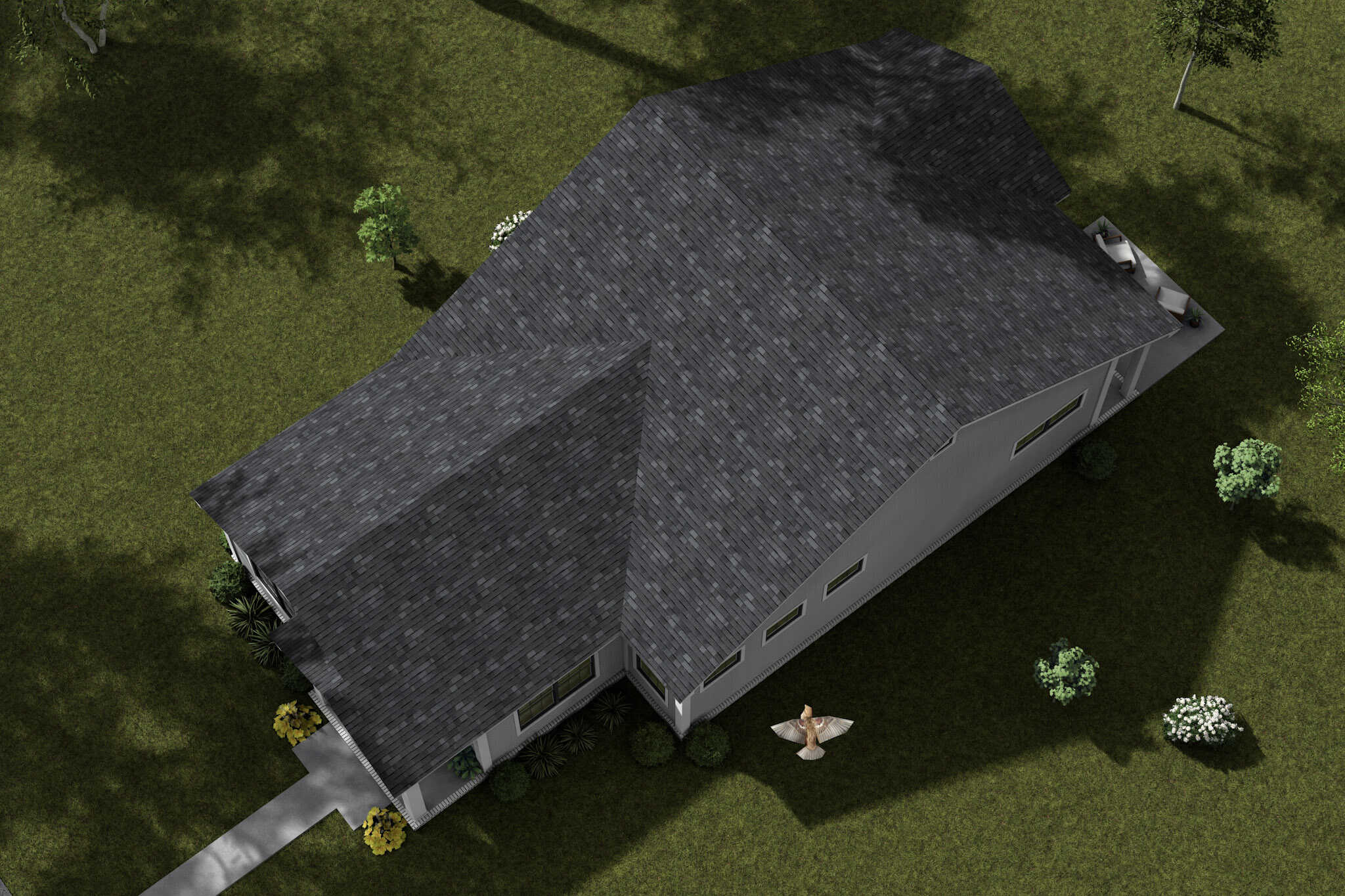 Aerial View of this 3-Bedroom,1395 Sq Ft Plan -178-1537