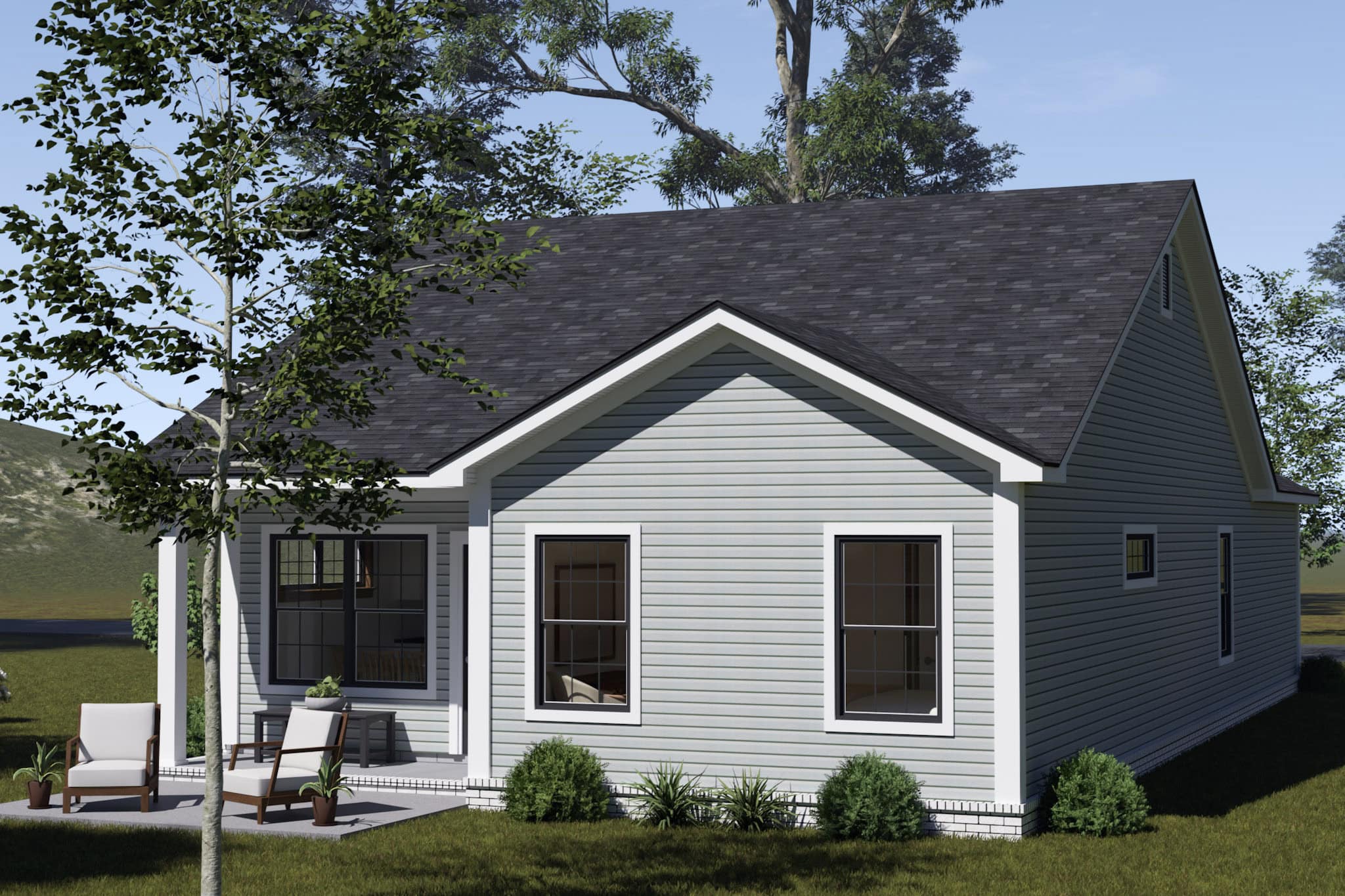 Rear View of this 3-Bedroom,1395 Sq Ft Plan -178-1537