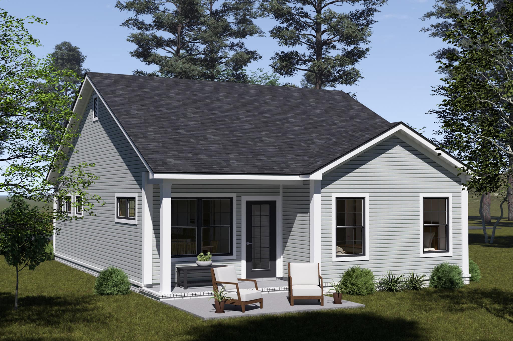 Rear View of this 3-Bedroom,1395 Sq Ft Plan -178-1537