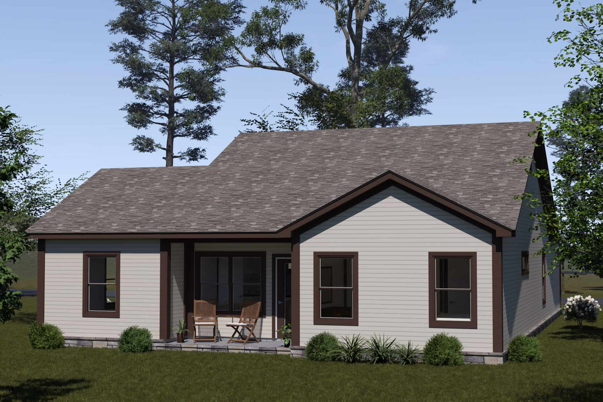 Rear View of this 3-Bedroom,1395 Sq Ft Plan -178-1538