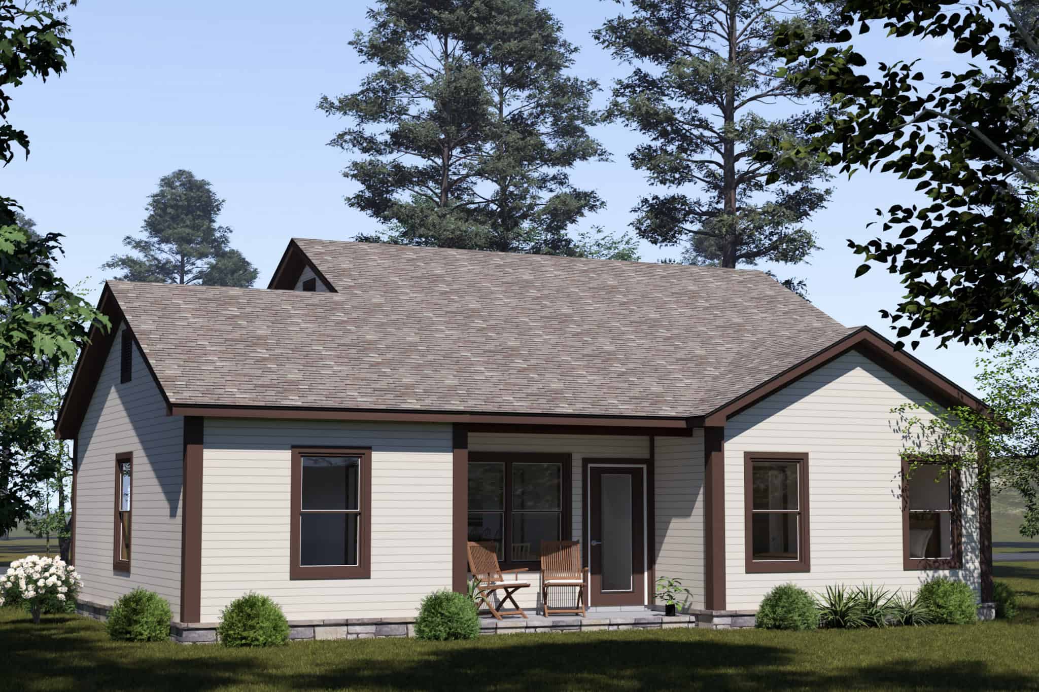 Rear View of this 3-Bedroom,1395 Sq Ft Plan -178-1538