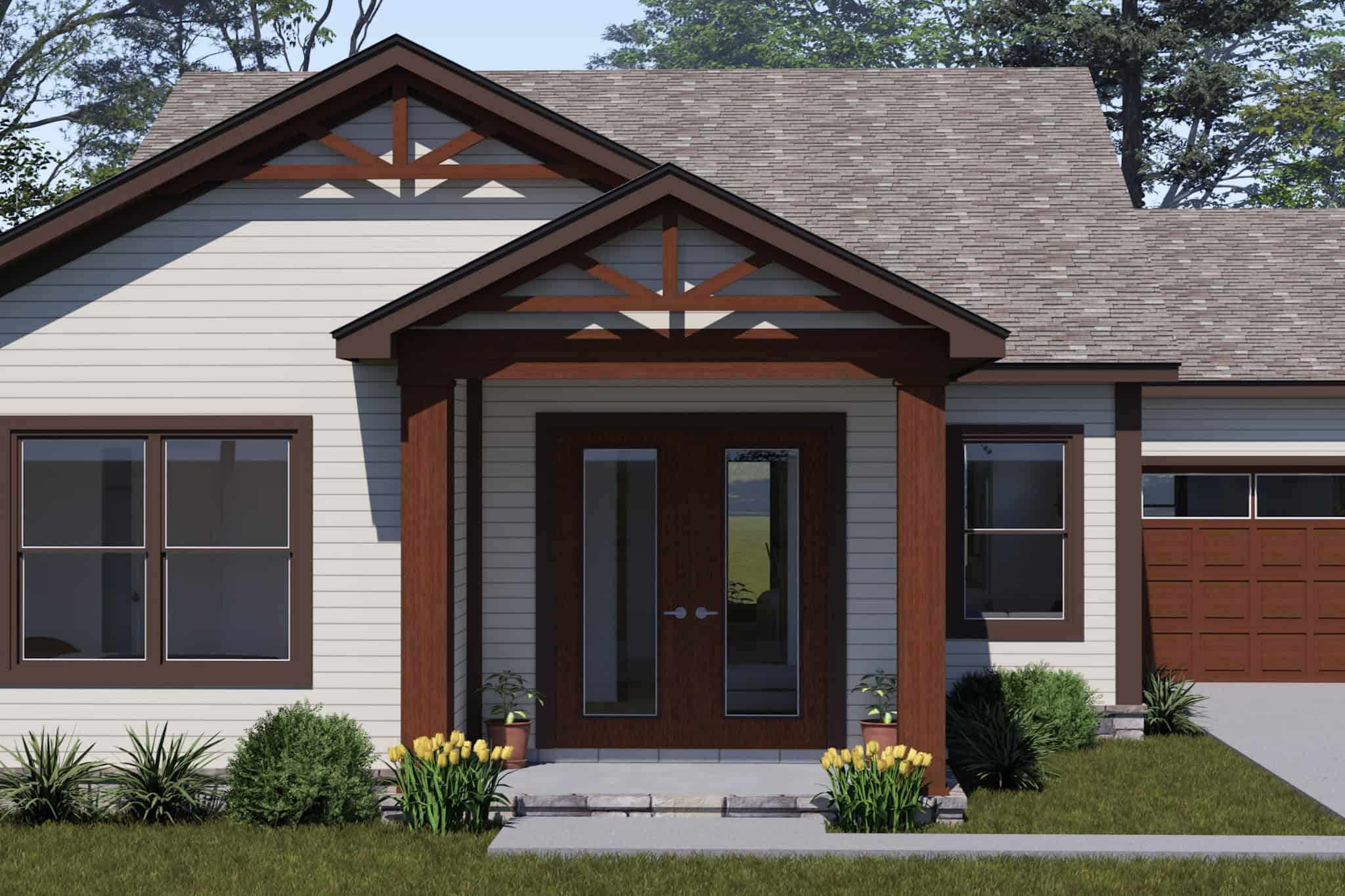 Front Door of this 3-Bedroom,1395 Sq Ft Plan -178-1538