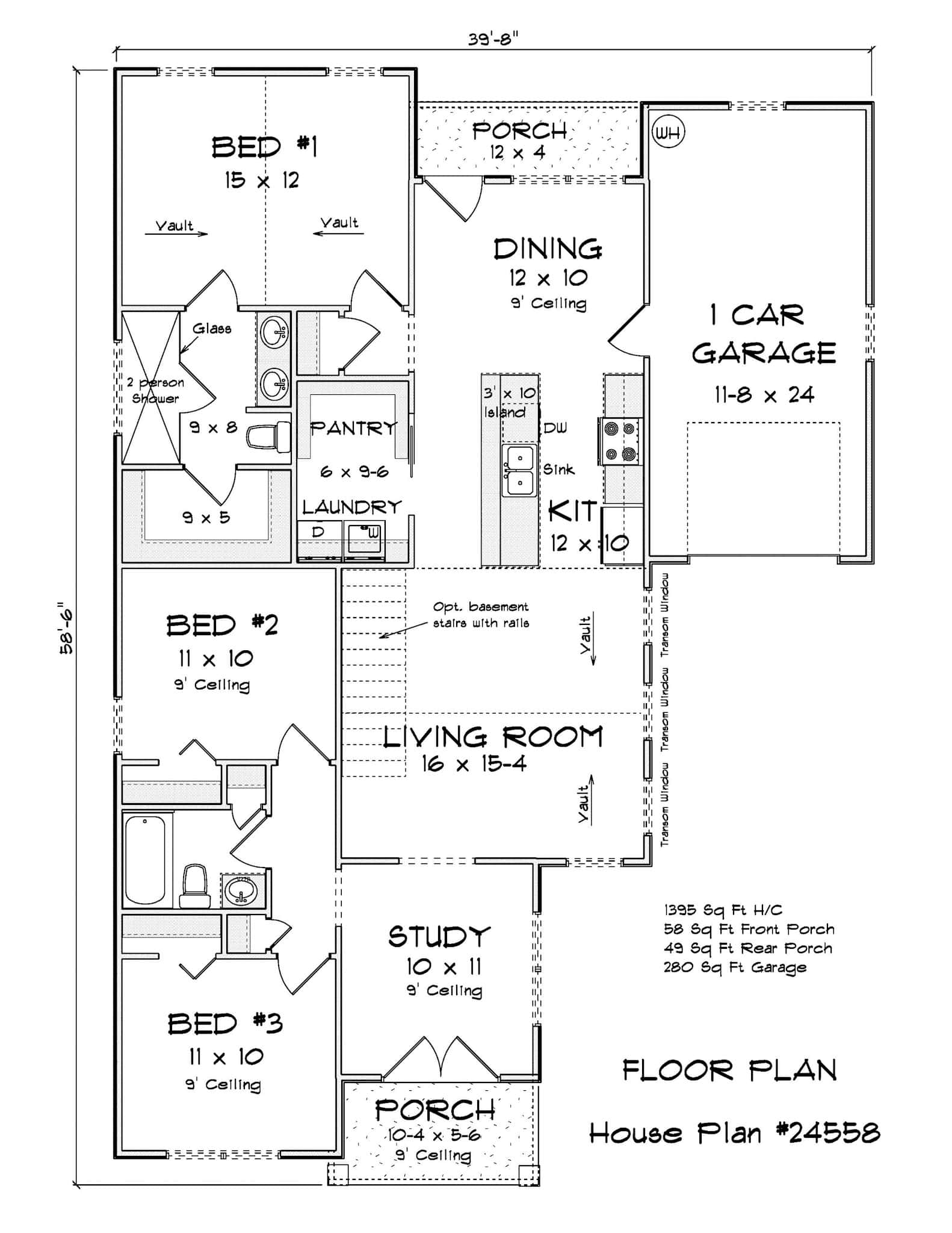 Main Level of Ranch Plan #178-1538
