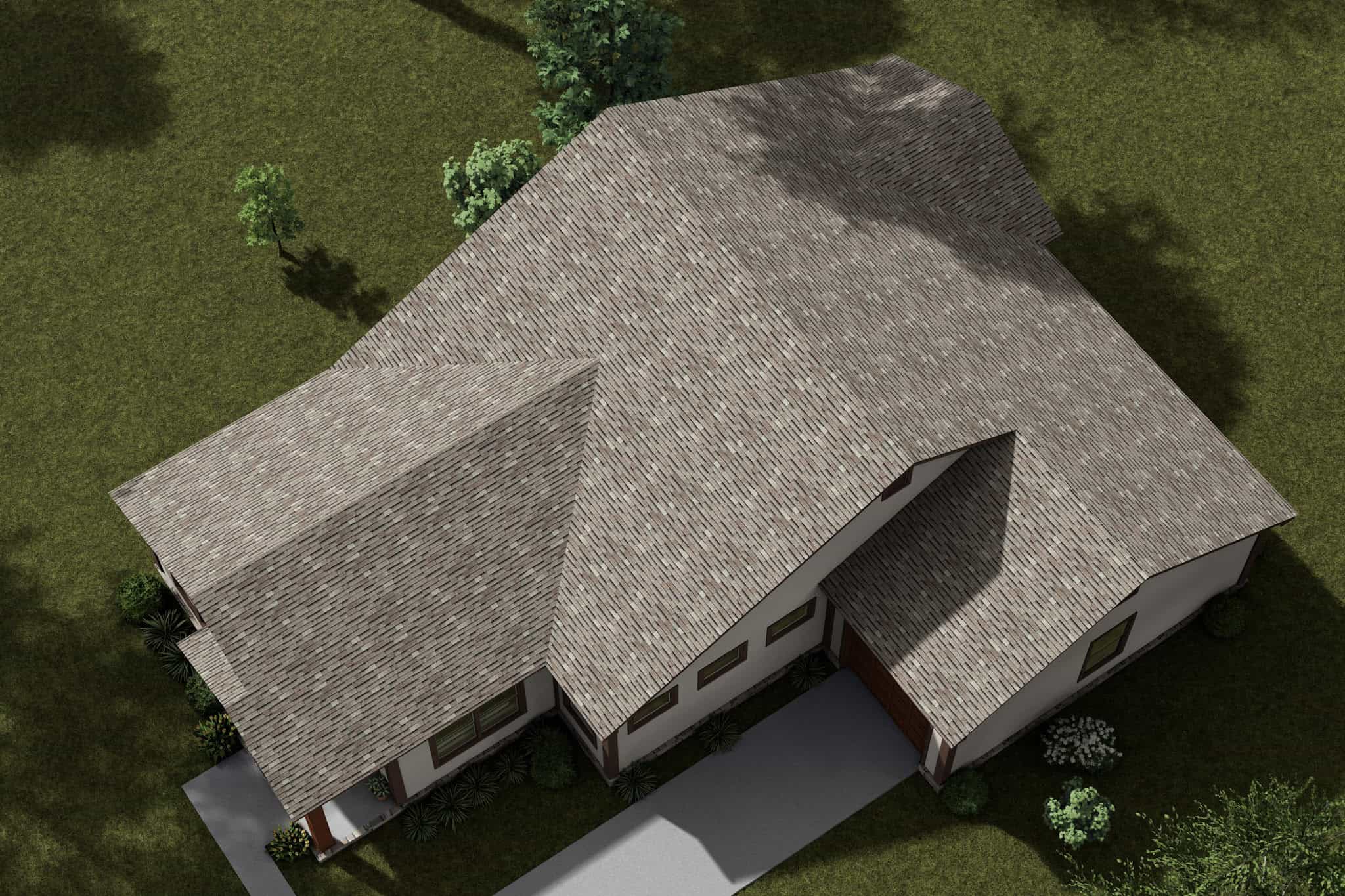 Aerial View of this 3-Bedroom,1395 Sq Ft Plan -178-1538