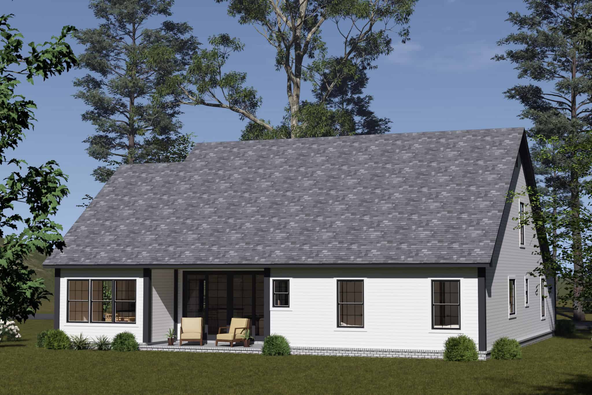 Rear View of this 3-Bedroom,1969 Sq Ft Plan -178-1539