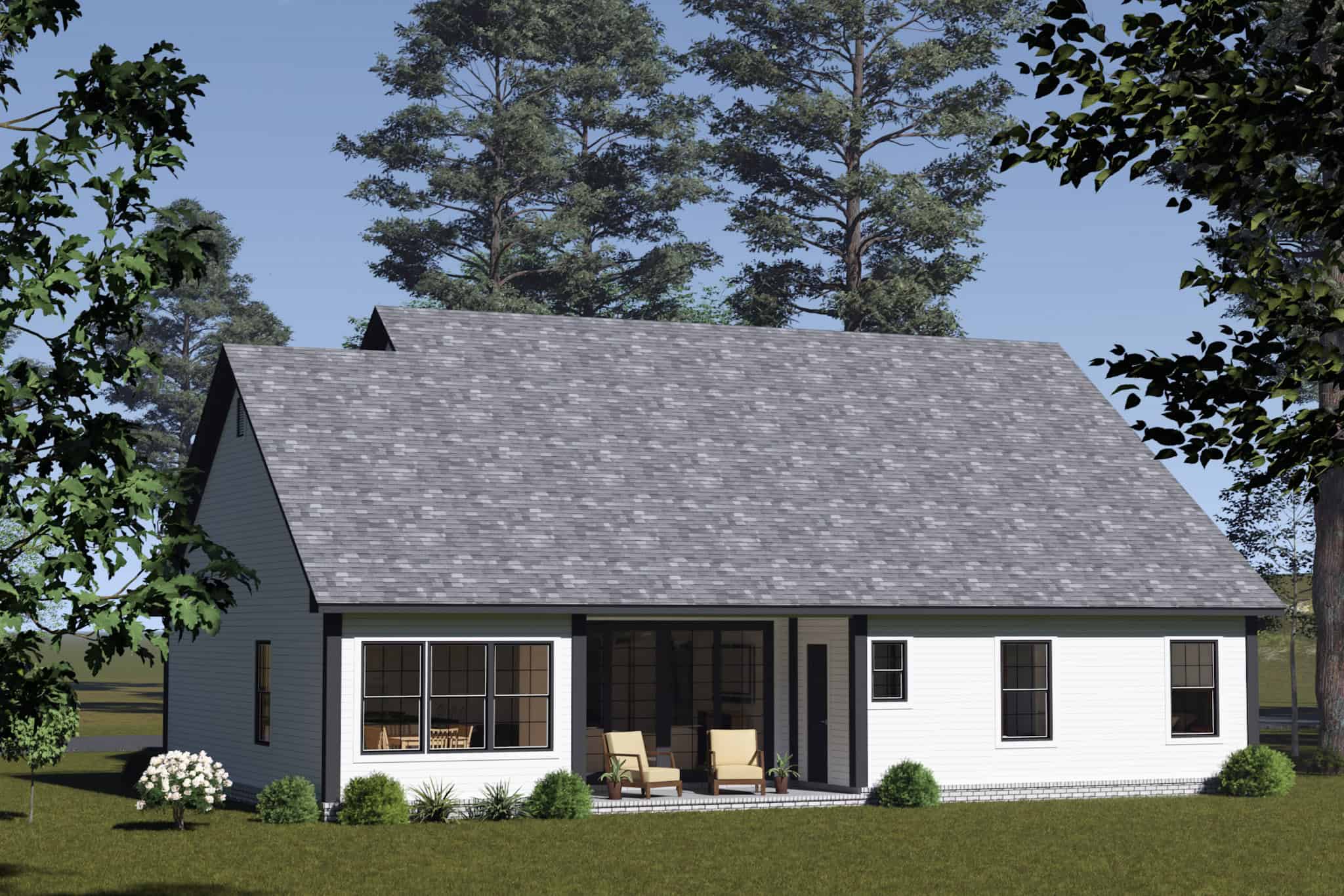 Rear View of this 3-Bedroom,1969 Sq Ft Plan -178-1539