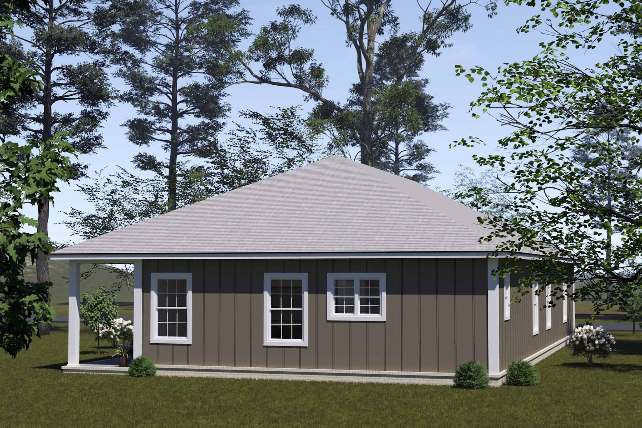 Rear View of this 3-Bedroom,1273 Sq Ft Plan -178-1540