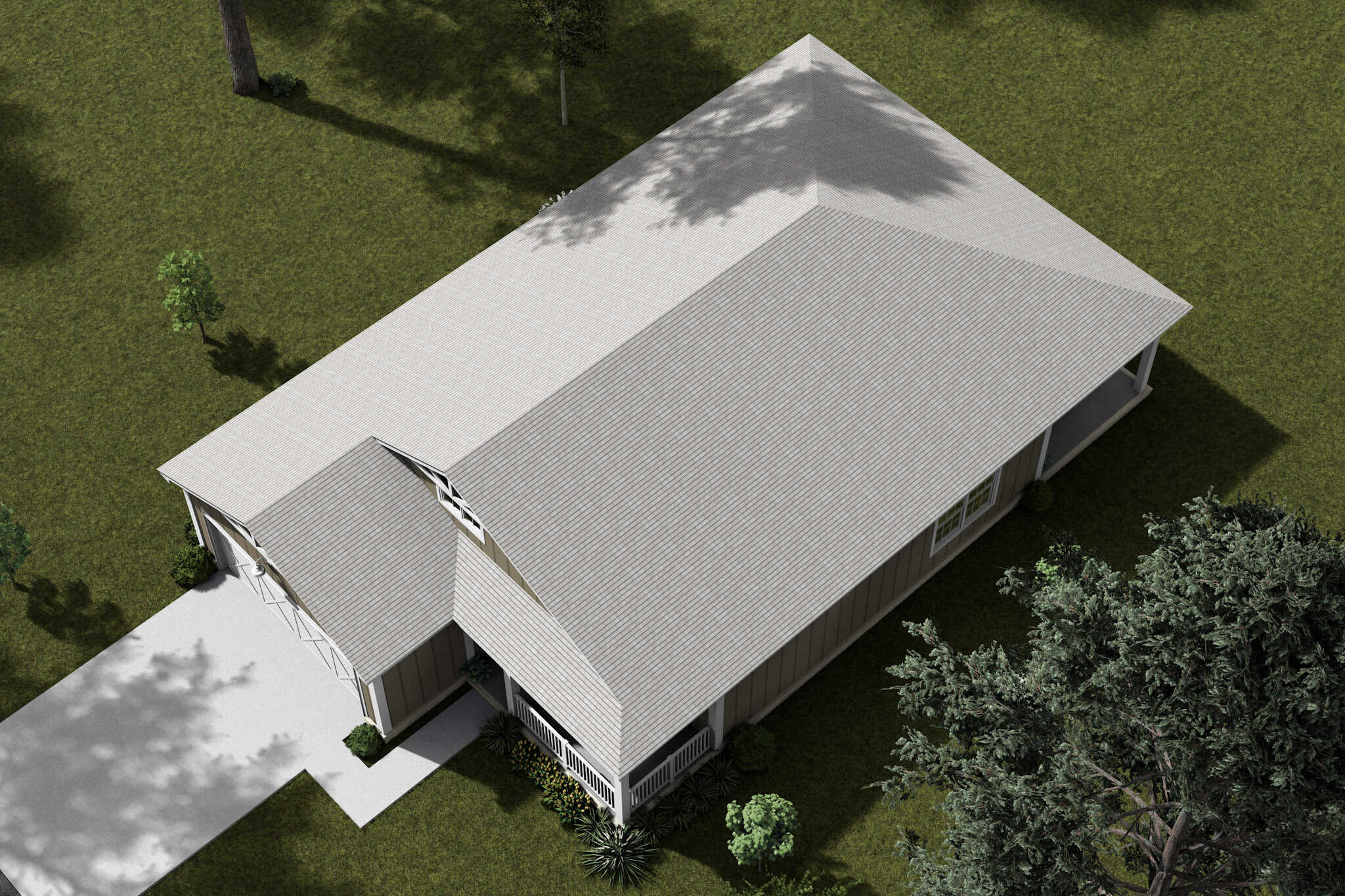 Aerial View of this 3-Bedroom,1273 Sq Ft Plan -178-1540