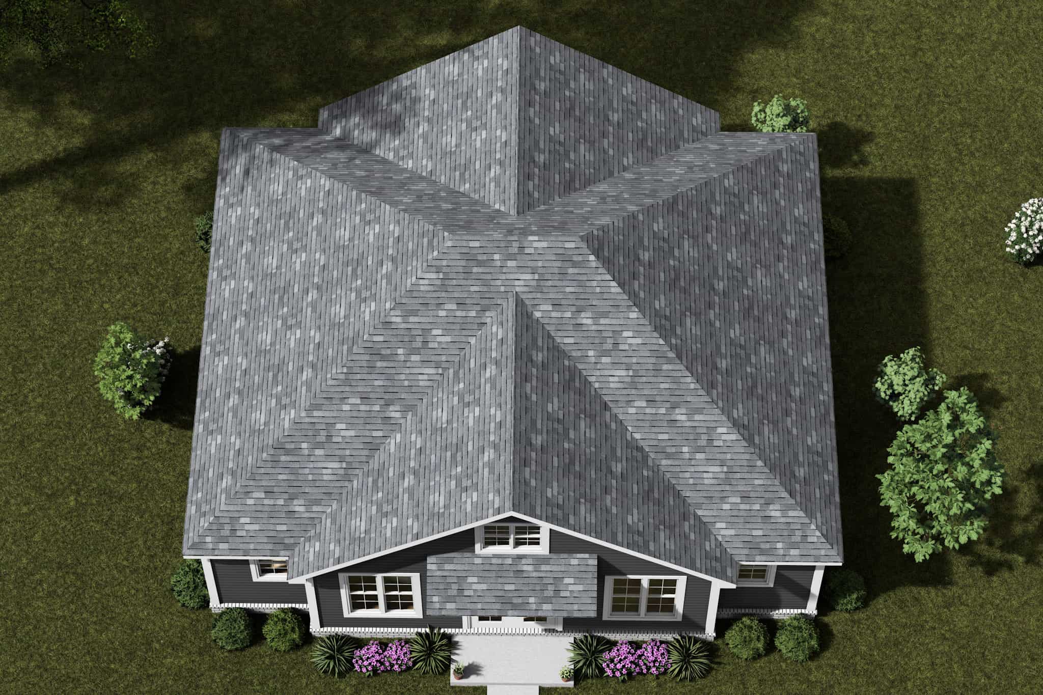 Aerial View of this 2-Bedroom,1049 Sq Ft Plan -178-1543