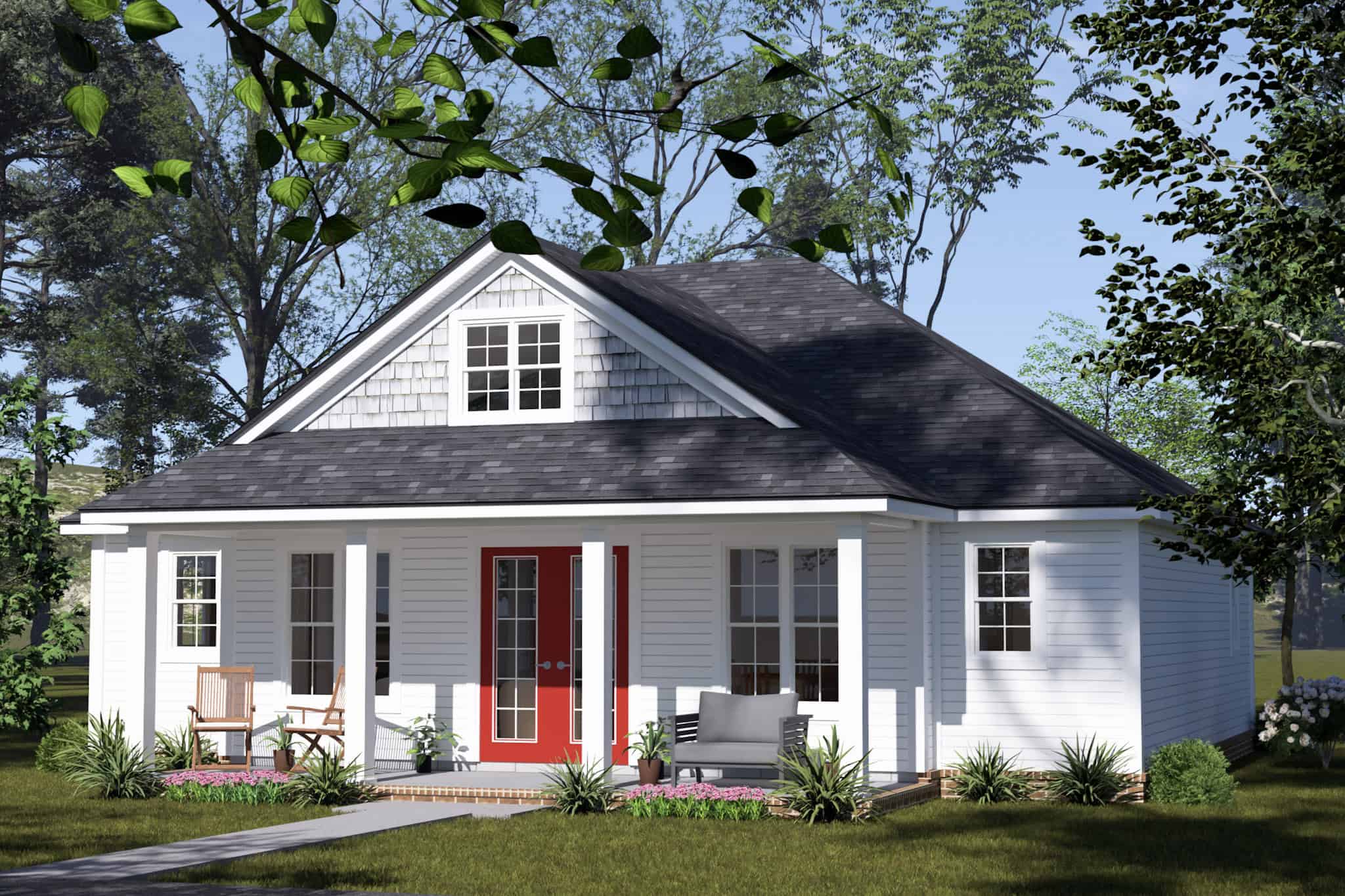 Right Side View of this 2-Bedroom,1049 Sq Ft Plan -178-1545