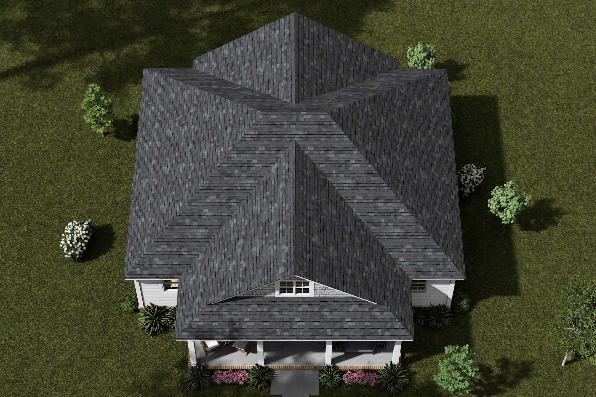 Aerial View of this 2-Bedroom,1049 Sq Ft Plan -178-1545