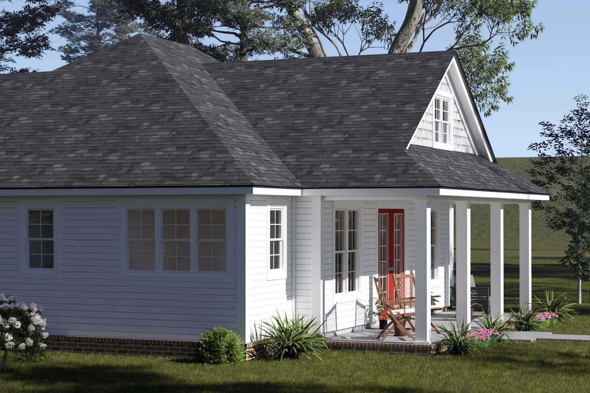 Left Side View of this 2-Bedroom,1049 Sq Ft Plan -178-1545