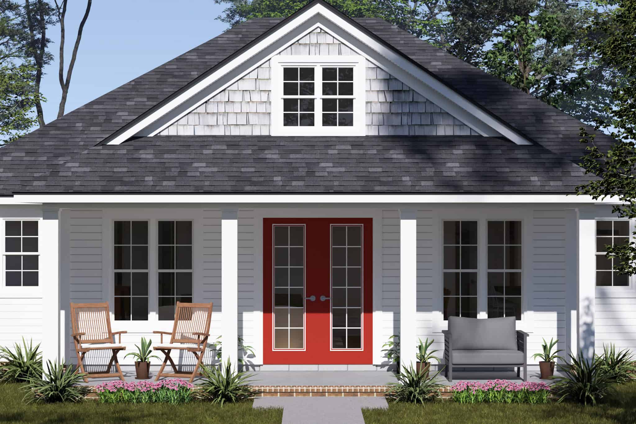 Front Door of this 2-Bedroom,1049 Sq Ft Plan -178-1545