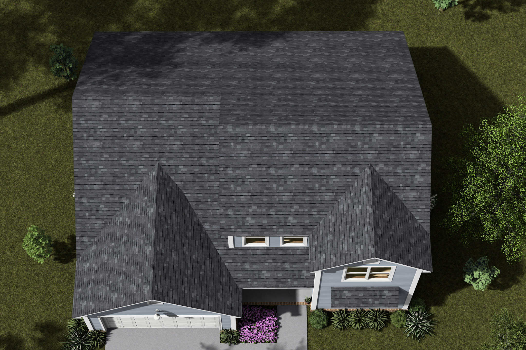 Aerial View of this 3-Bedroom,1612 Sq Ft Plan -178-1546