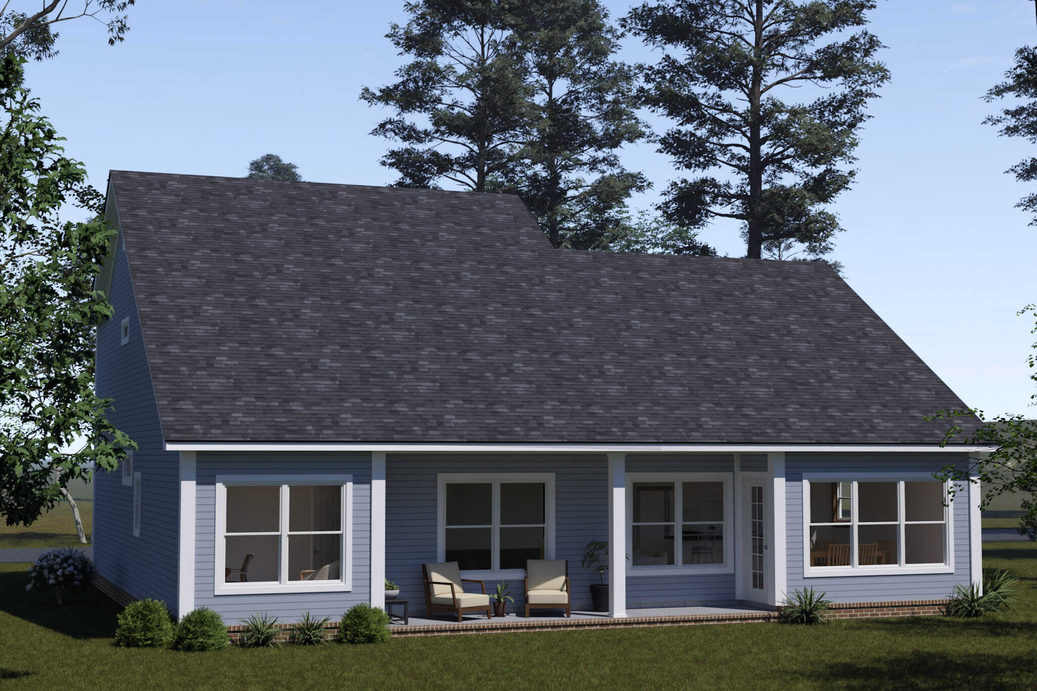 Rear View of this 3-Bedroom,1612 Sq Ft Plan -178-1546