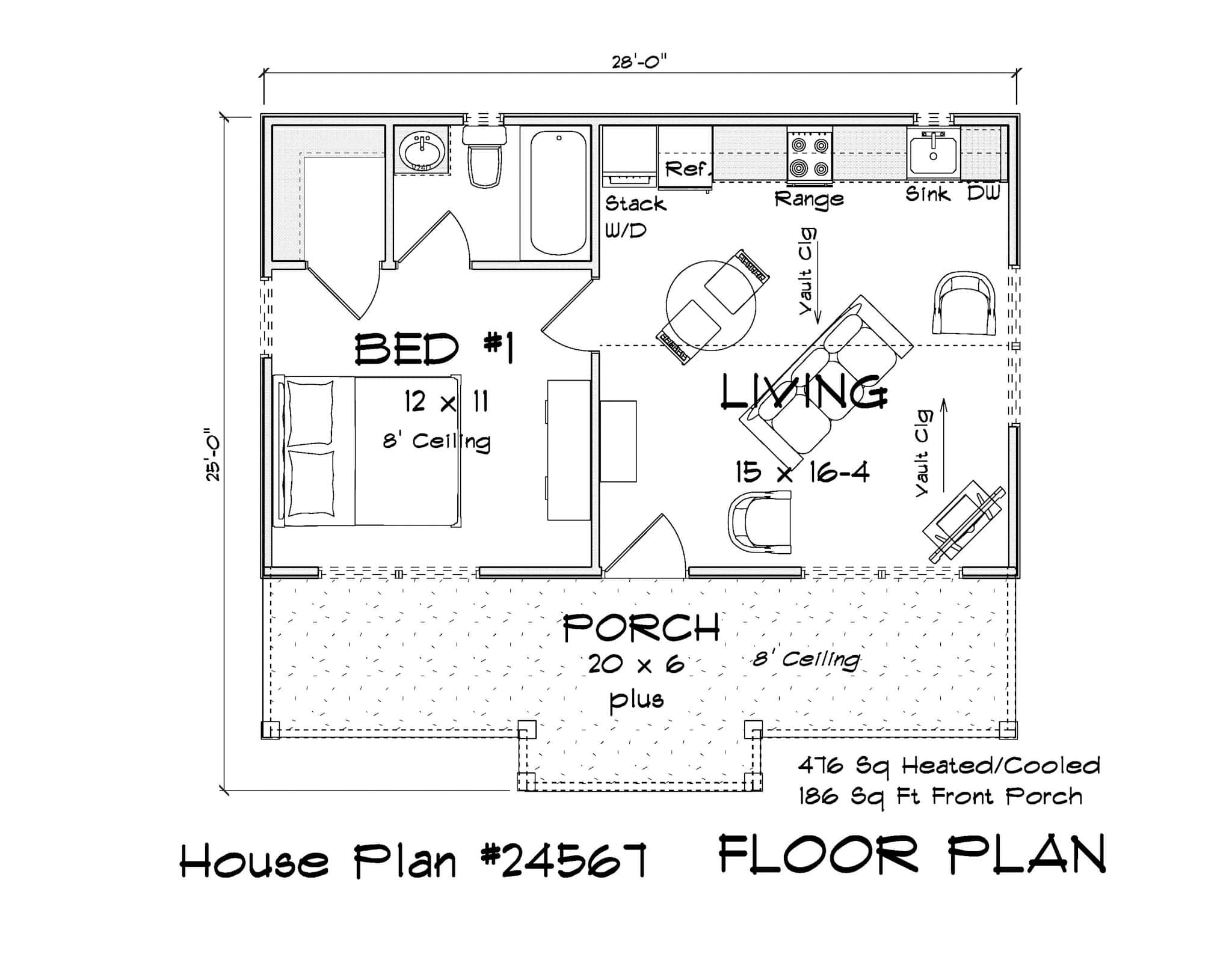 Main Level of Craftsman Plan #178-1547