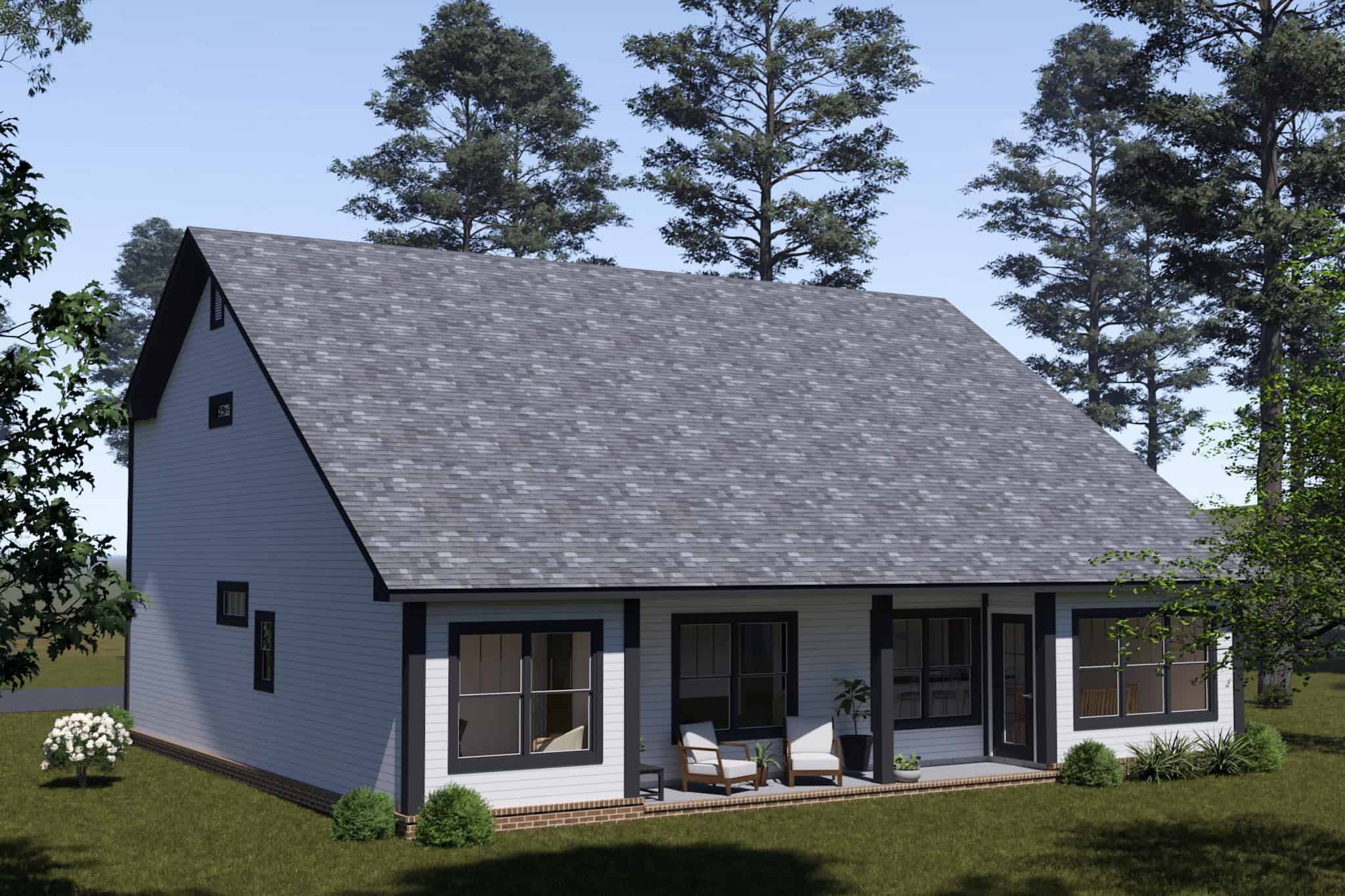 Rear View of this 4-Bedroom,2045 Sq Ft Plan -178-1548