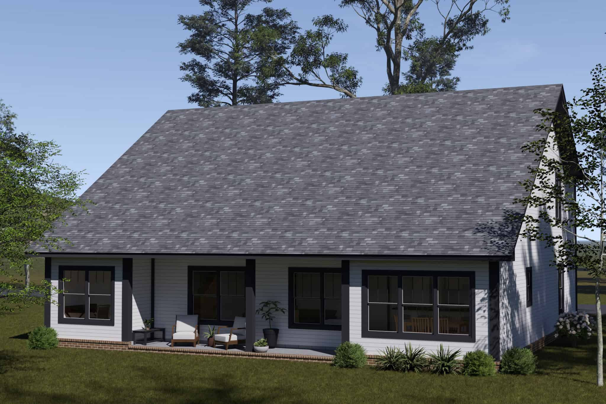 Rear View of this 4-Bedroom,2045 Sq Ft Plan -178-1548
