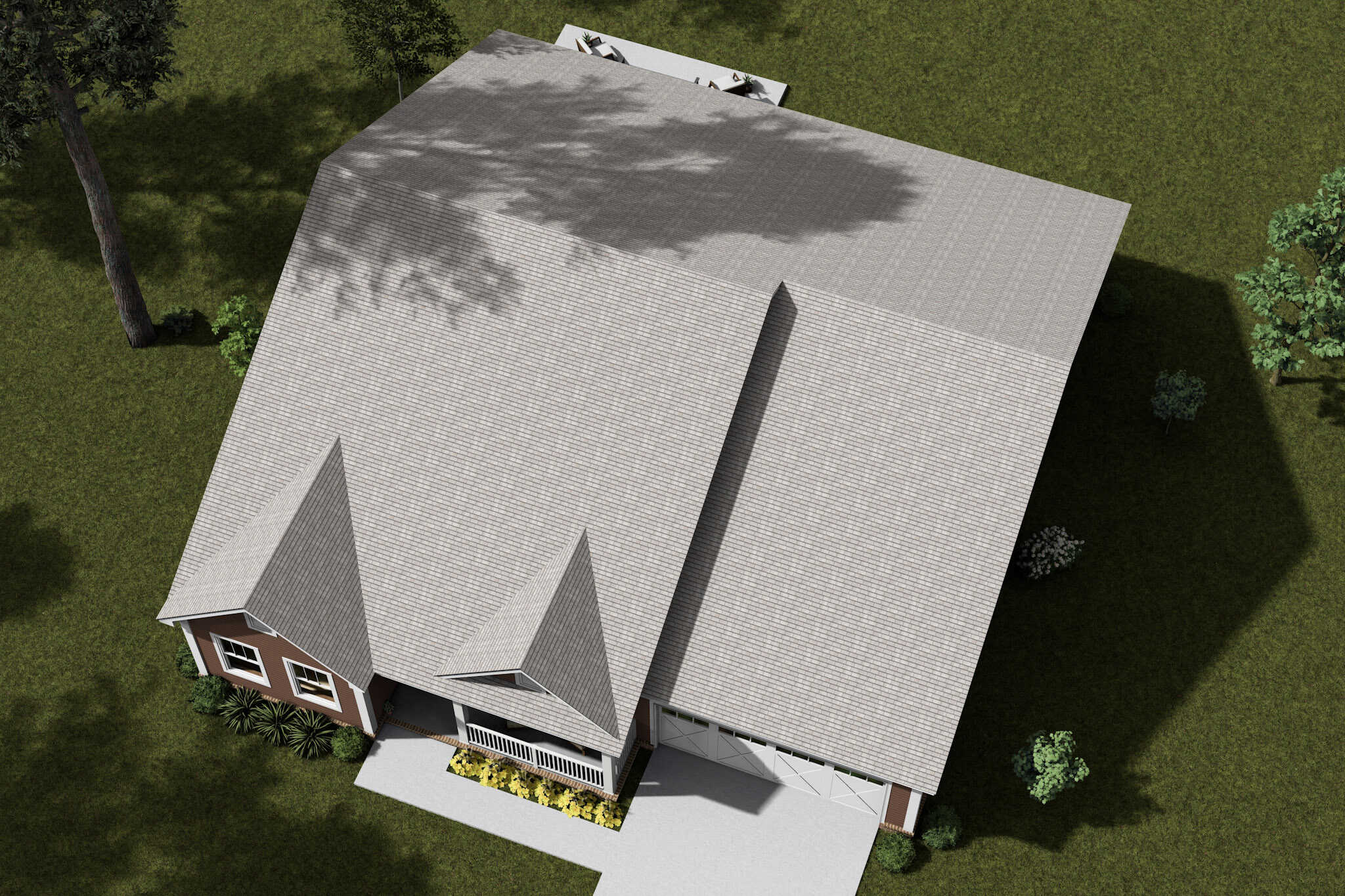 Aerial View of this 4-Bedroom,1854 Sq Ft Plan -178-1549