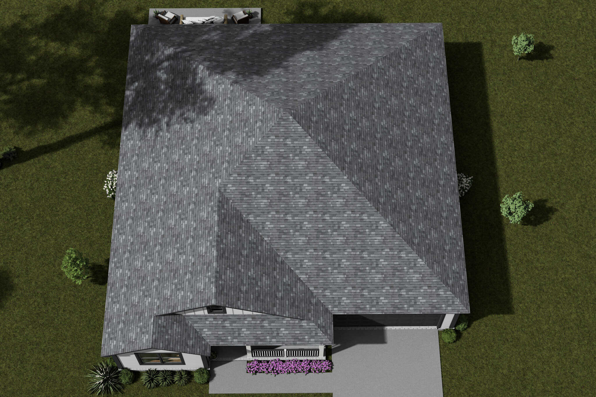 Aerial View of this 4-Bedroom,1854 Sq Ft Plan -178-1550