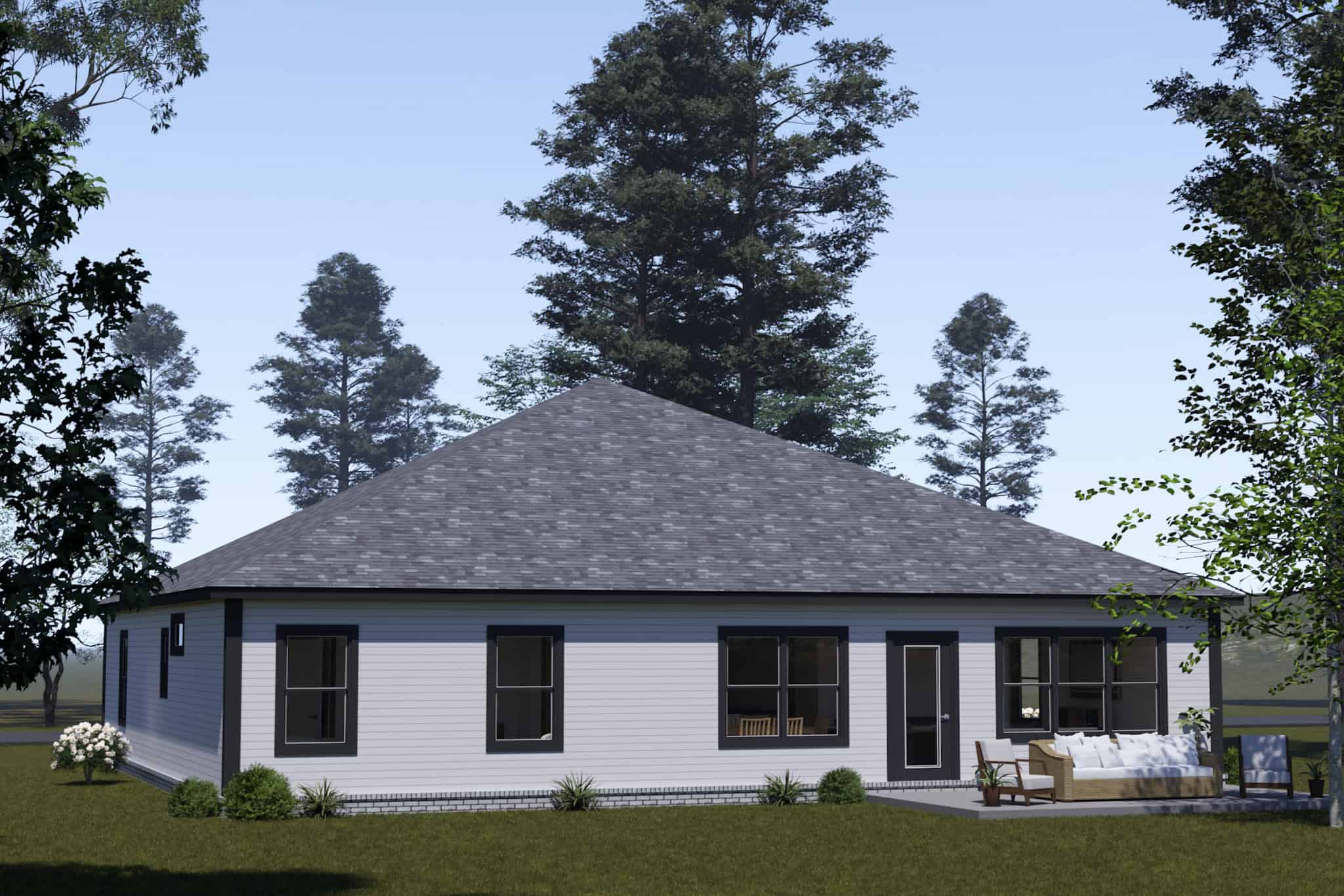 Rear View of this 4-Bedroom,1854 Sq Ft Plan -178-1550