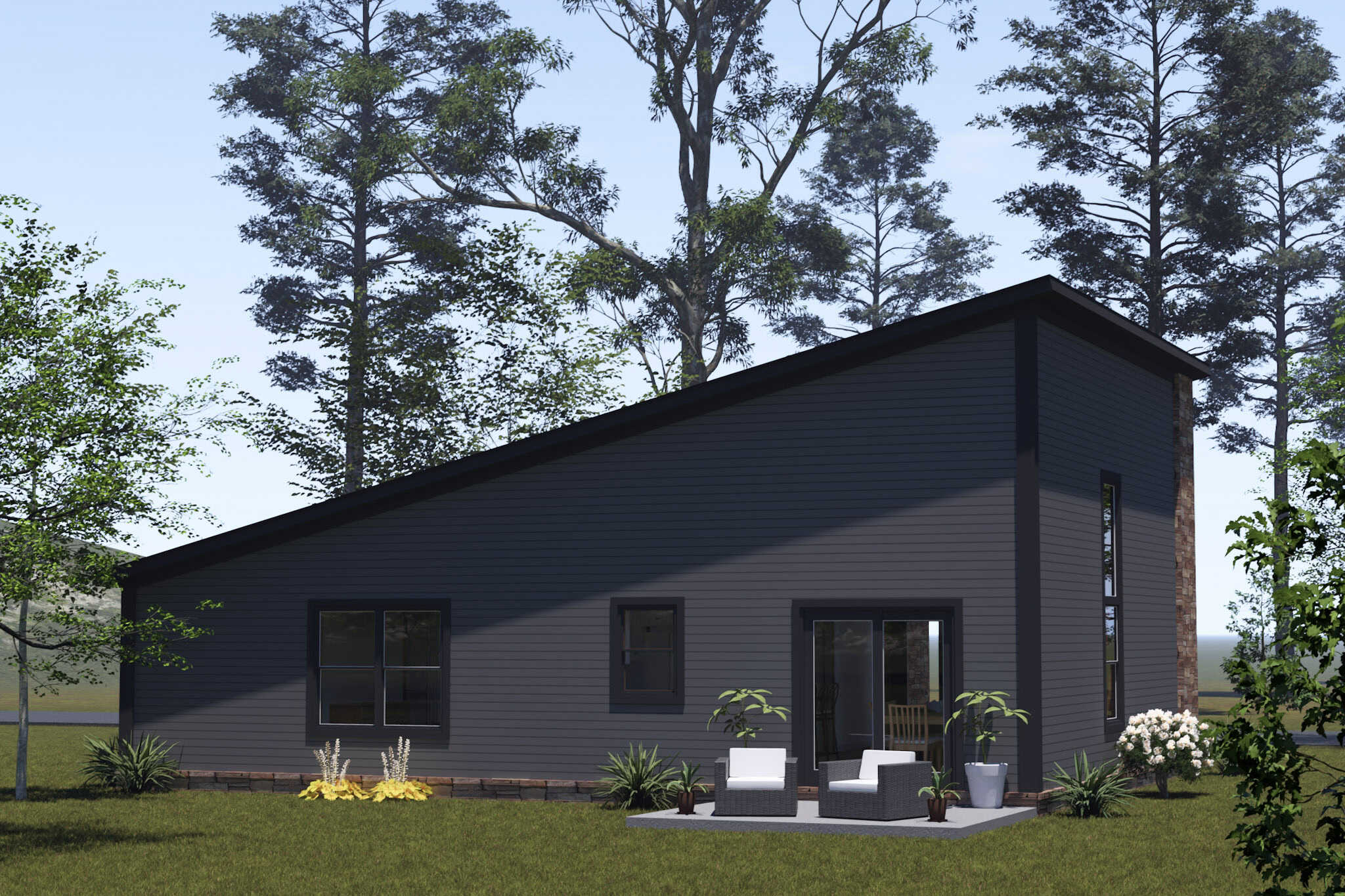 Rear View of this 3-Bedroom,1341 Sq Ft Plan -178-1552