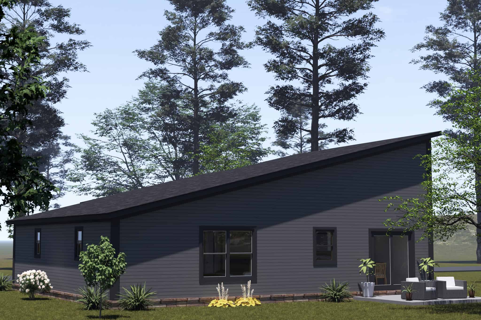Rear View of this 3-Bedroom,1341 Sq Ft Plan -178-1552