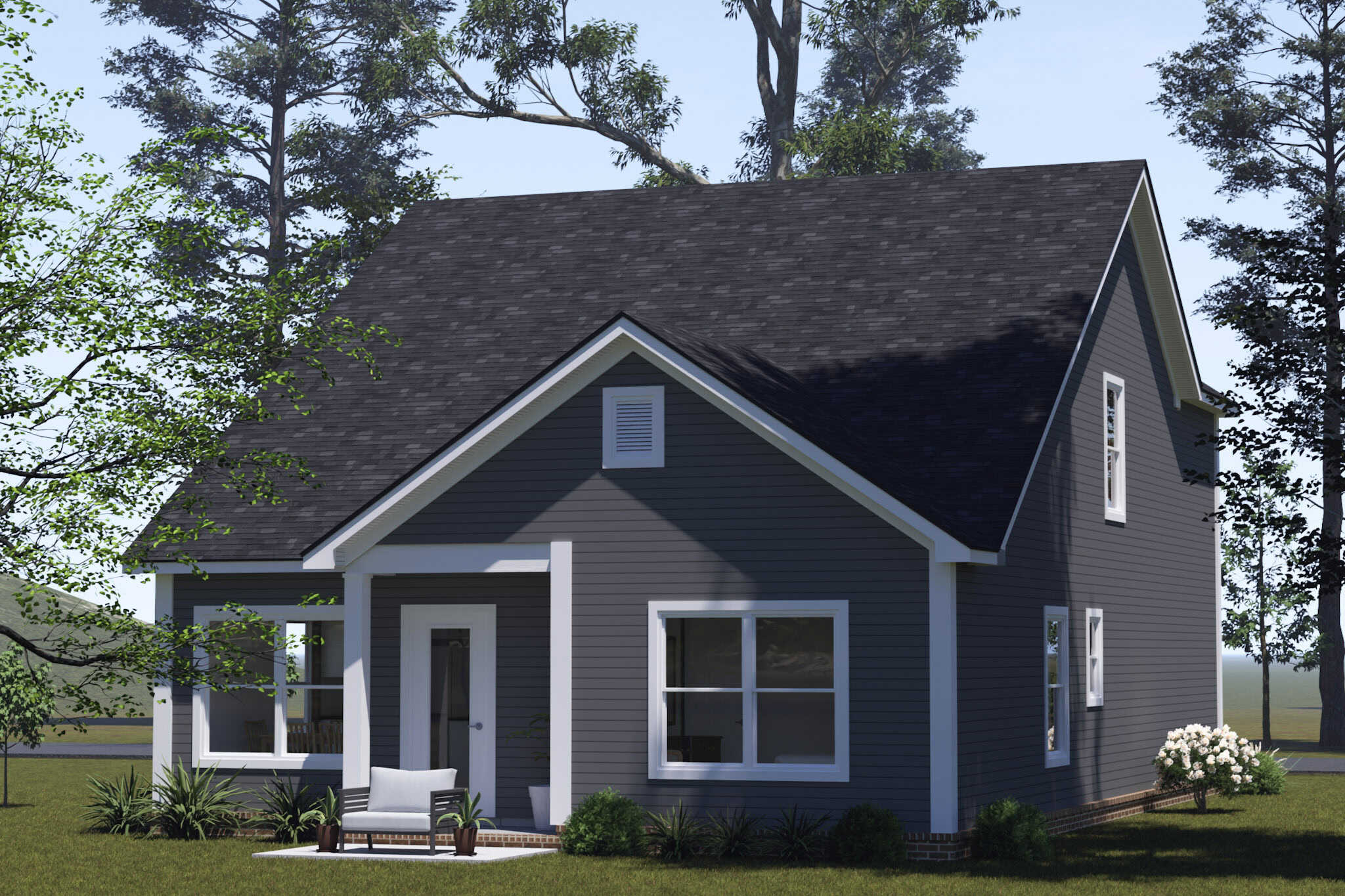 Rear View of this 4-Bedroom,1624 Sq Ft Plan -178-1554