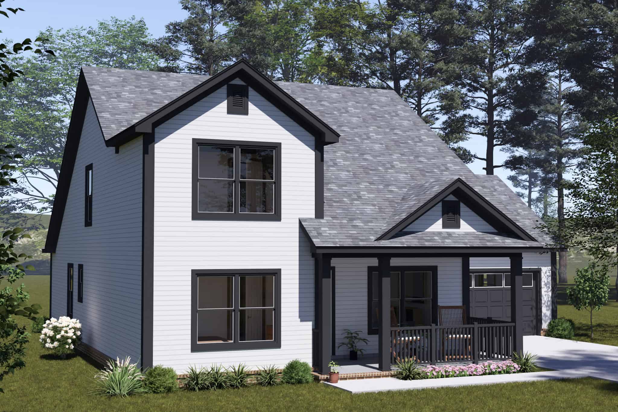Left Side View of this 4-Bedroom,1624 Sq Ft Plan -178-1555