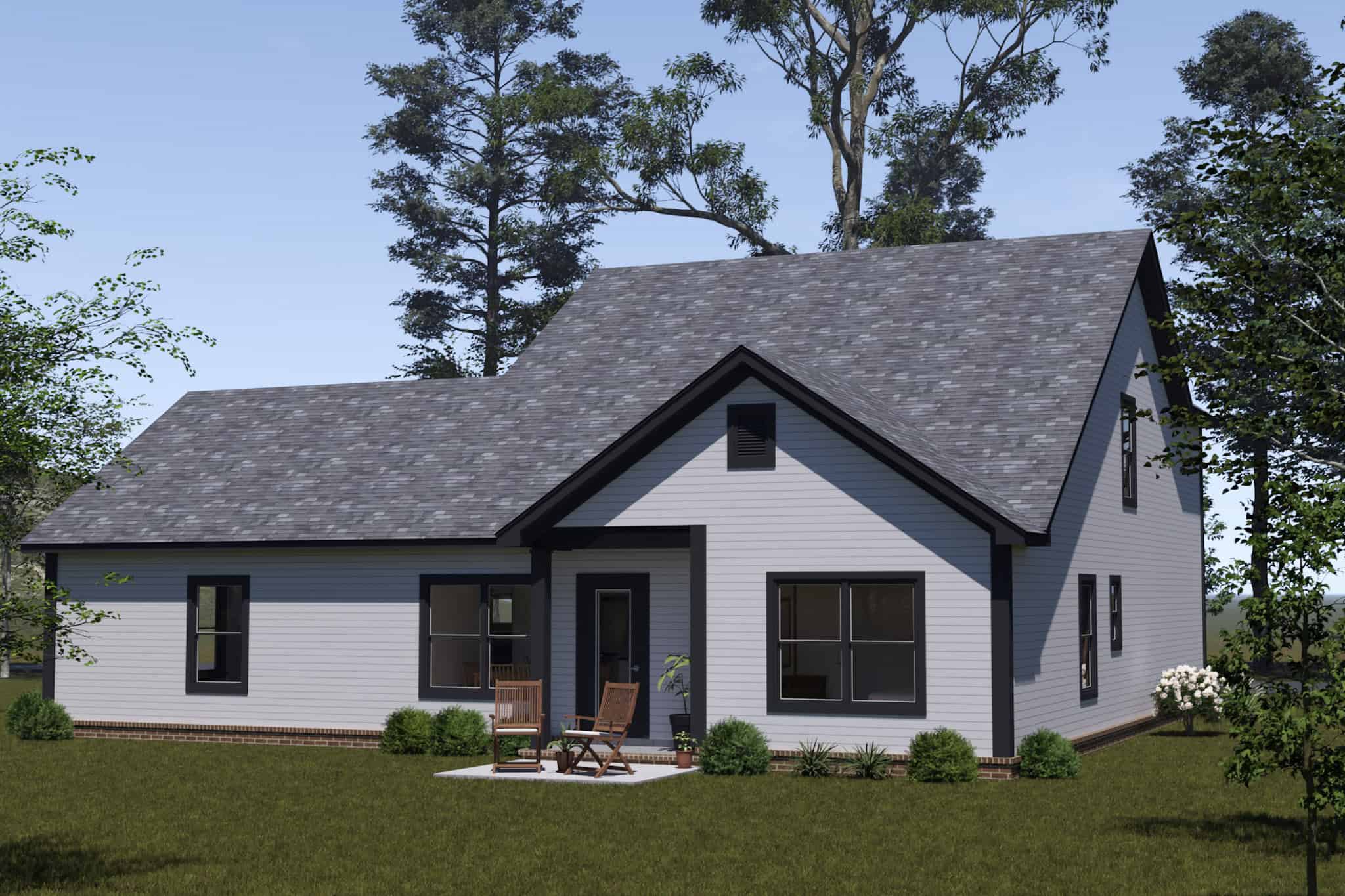Rear View of this 4-Bedroom,1624 Sq Ft Plan -178-1555