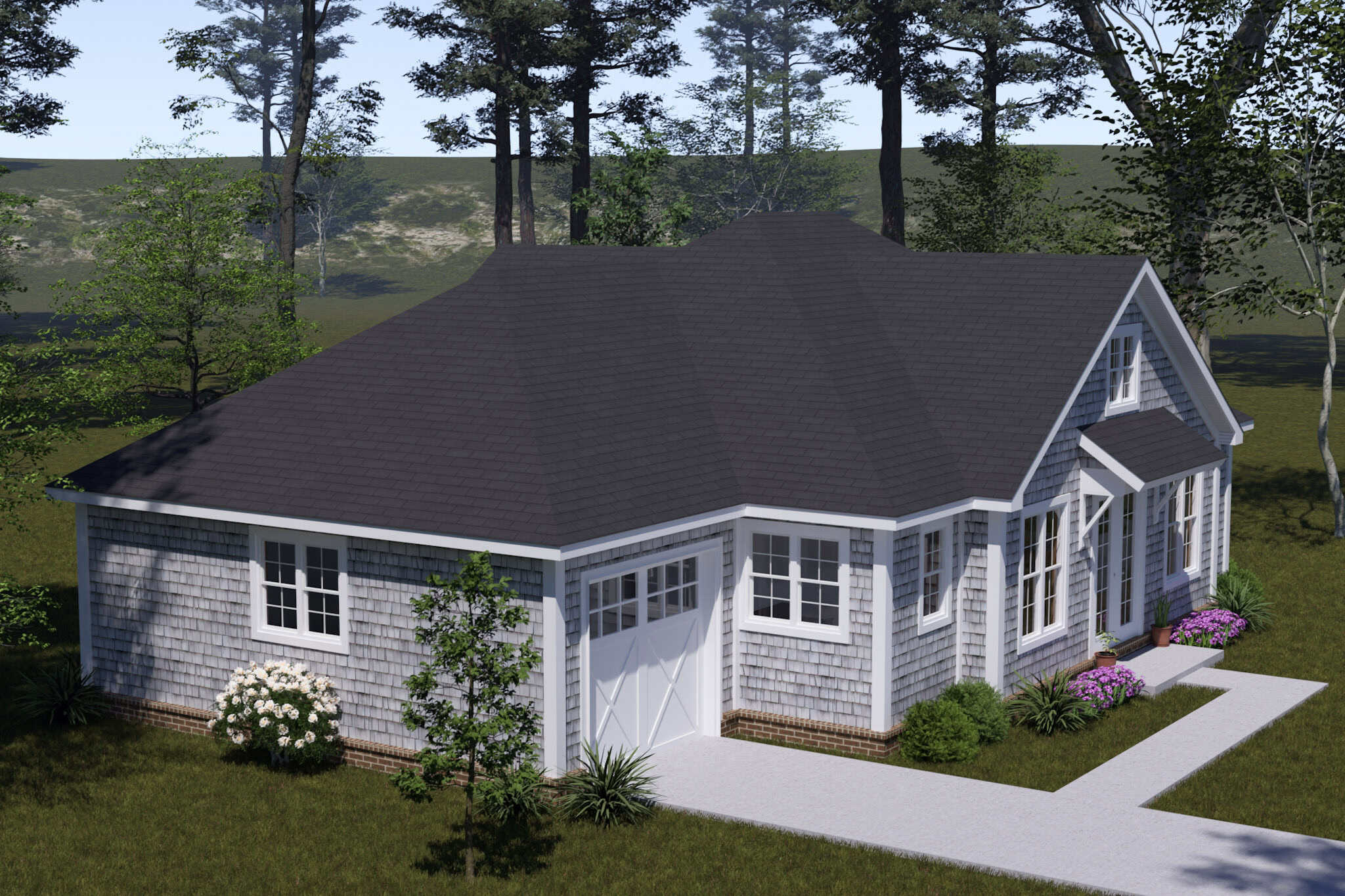 Aerial View of this 2-Bedroom,1049 Sq Ft Plan -178-1556