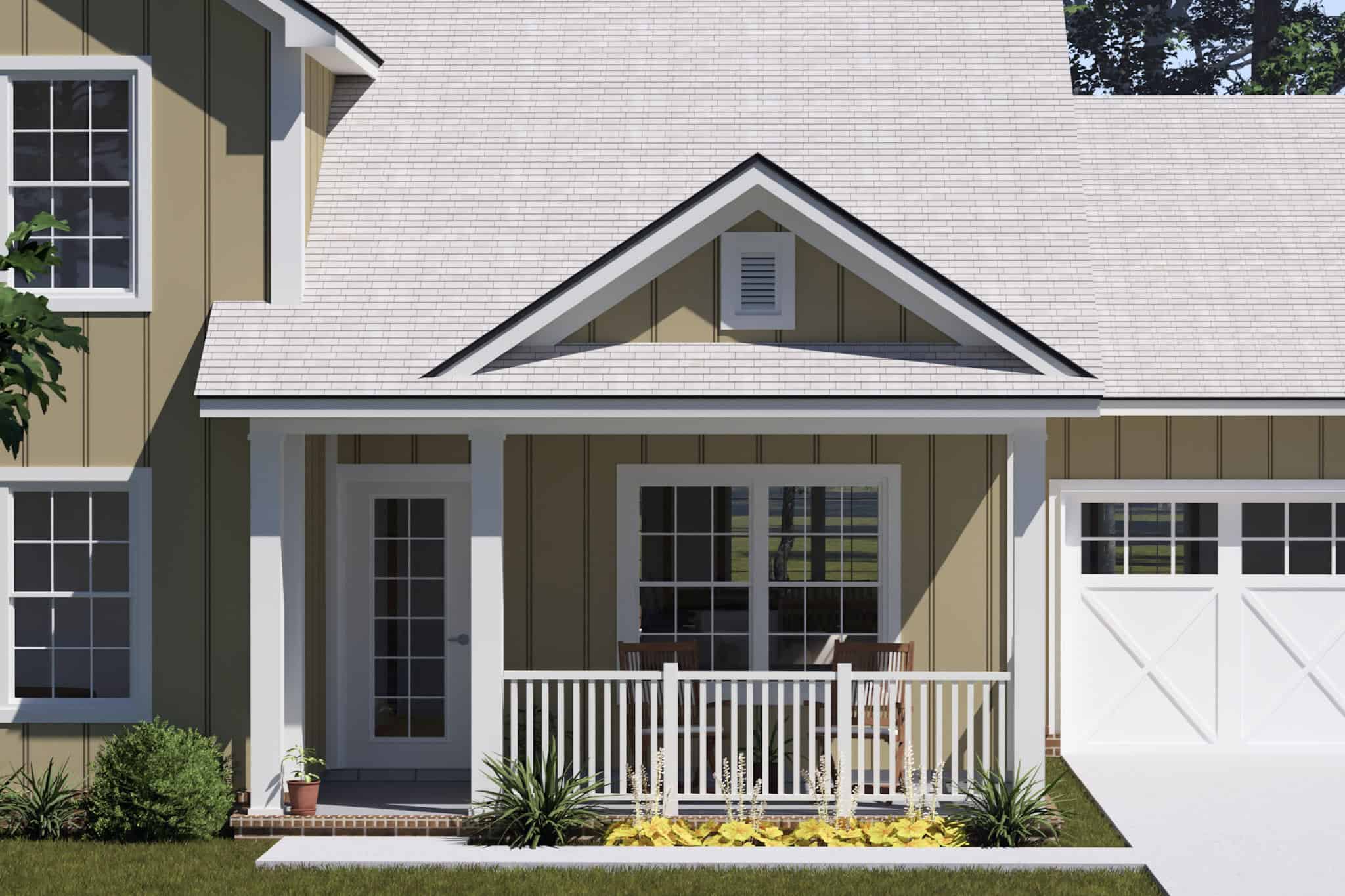 Front Door of this 4-Bedroom,1624 Sq Ft Plan -178-1558