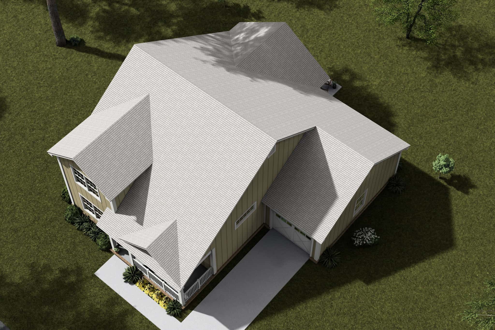 Aerial View of this 4-Bedroom,1624 Sq Ft Plan -178-1558
