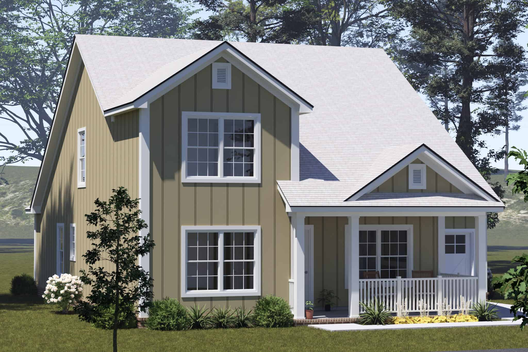 Left Side View of this 4-Bedroom,1624 Sq Ft Plan -178-1558