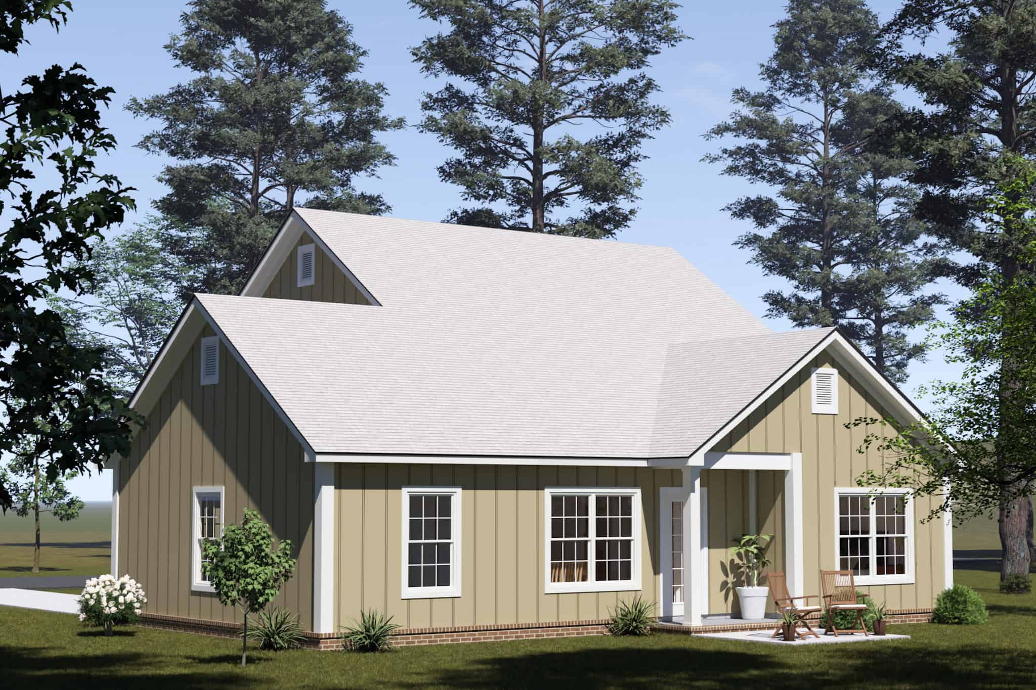 Rear View of this 4-Bedroom,1624 Sq Ft Plan -178-1558
