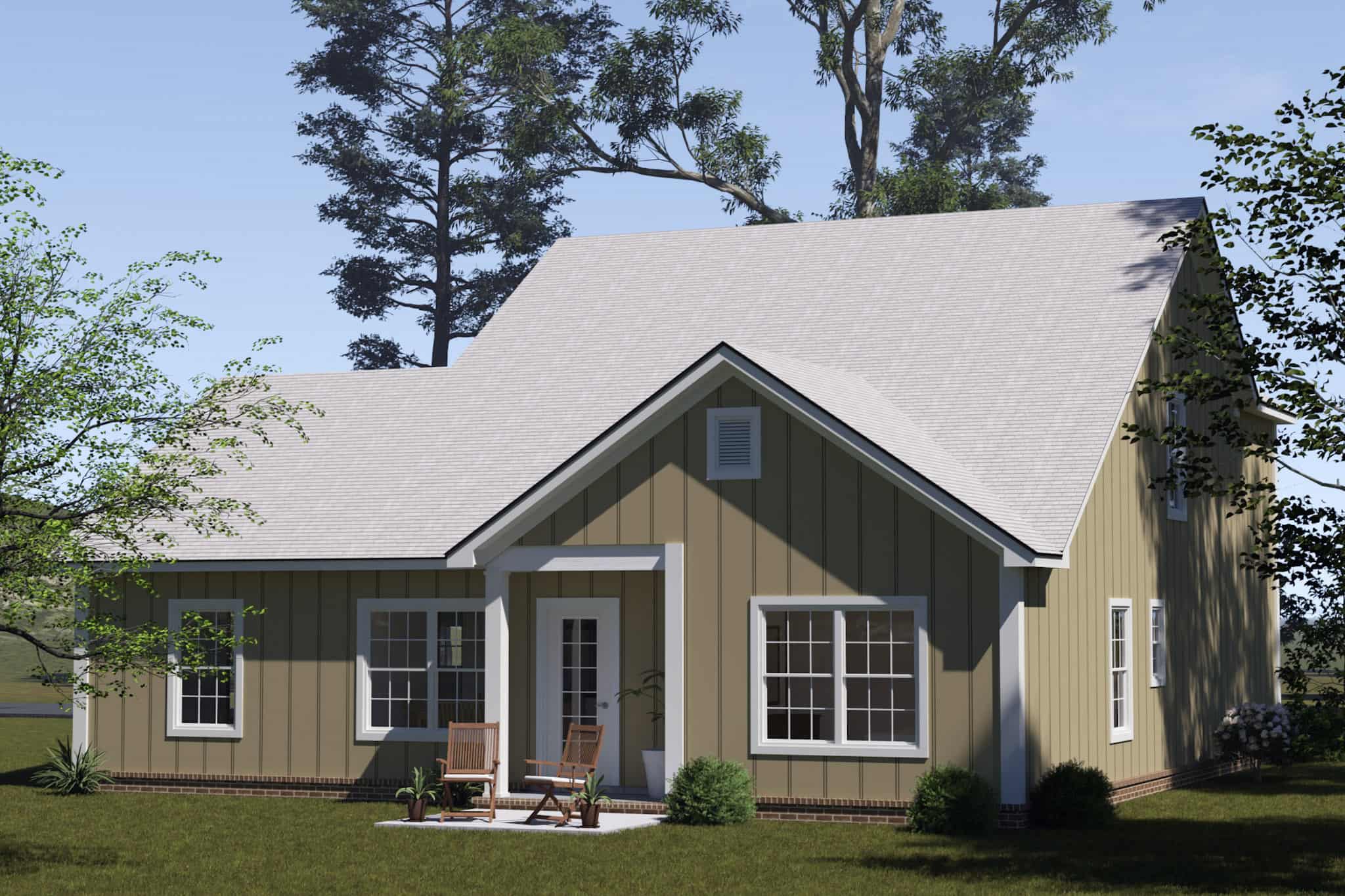 Rear View of this 4-Bedroom,1624 Sq Ft Plan -178-1558