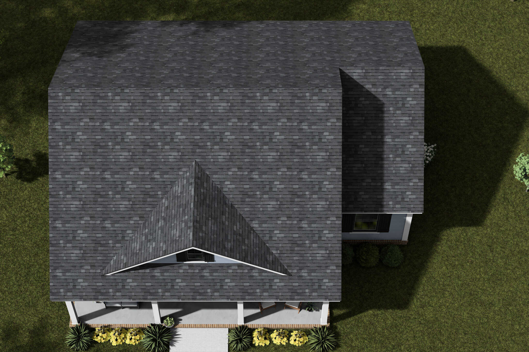 Aerial View of this 3-Bedroom,1122 Sq Ft Plan -178-1560