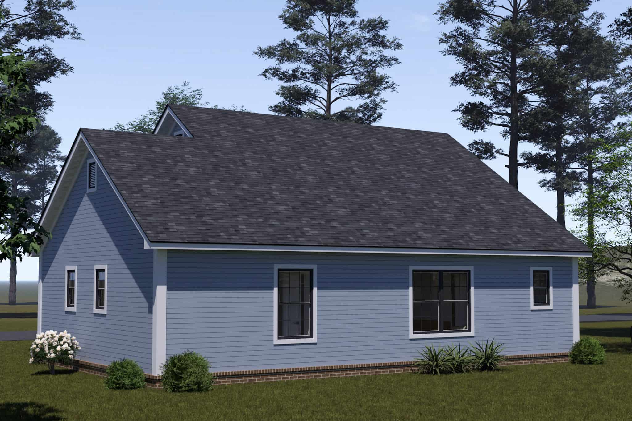Rear View of this 3-Bedroom,1122 Sq Ft Plan -178-1560