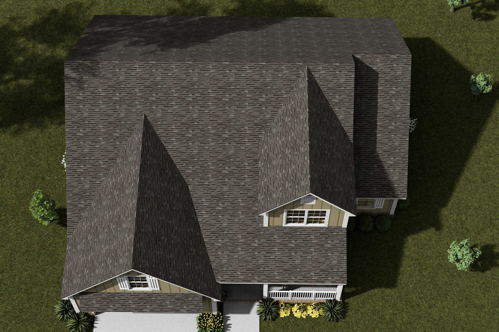 Aerial View of this 3-Bedroom,1976 Sq Ft Plan -178-1561
